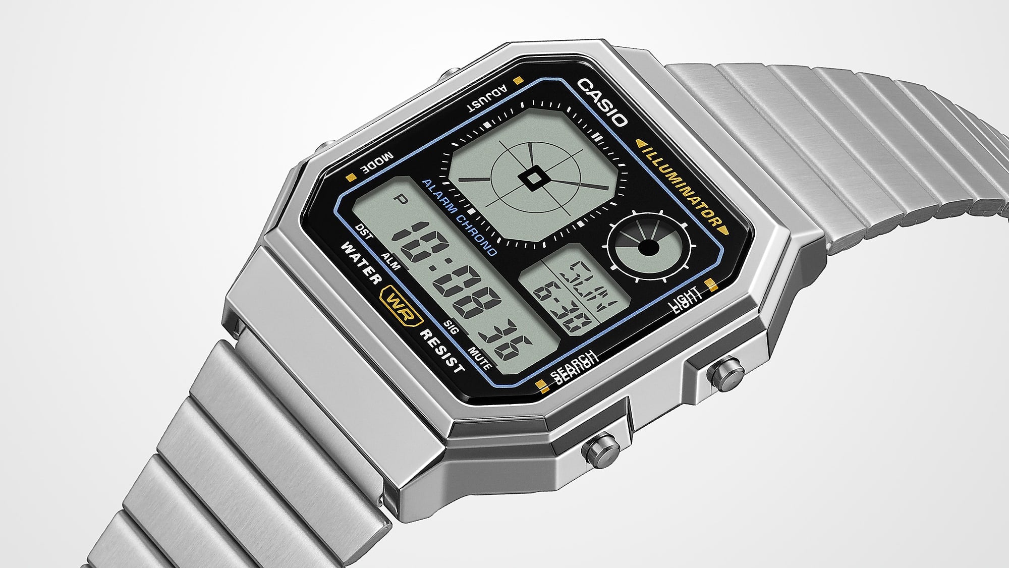 Casio Vintage Analog Display Stainless Steel Watch A130WE-1A