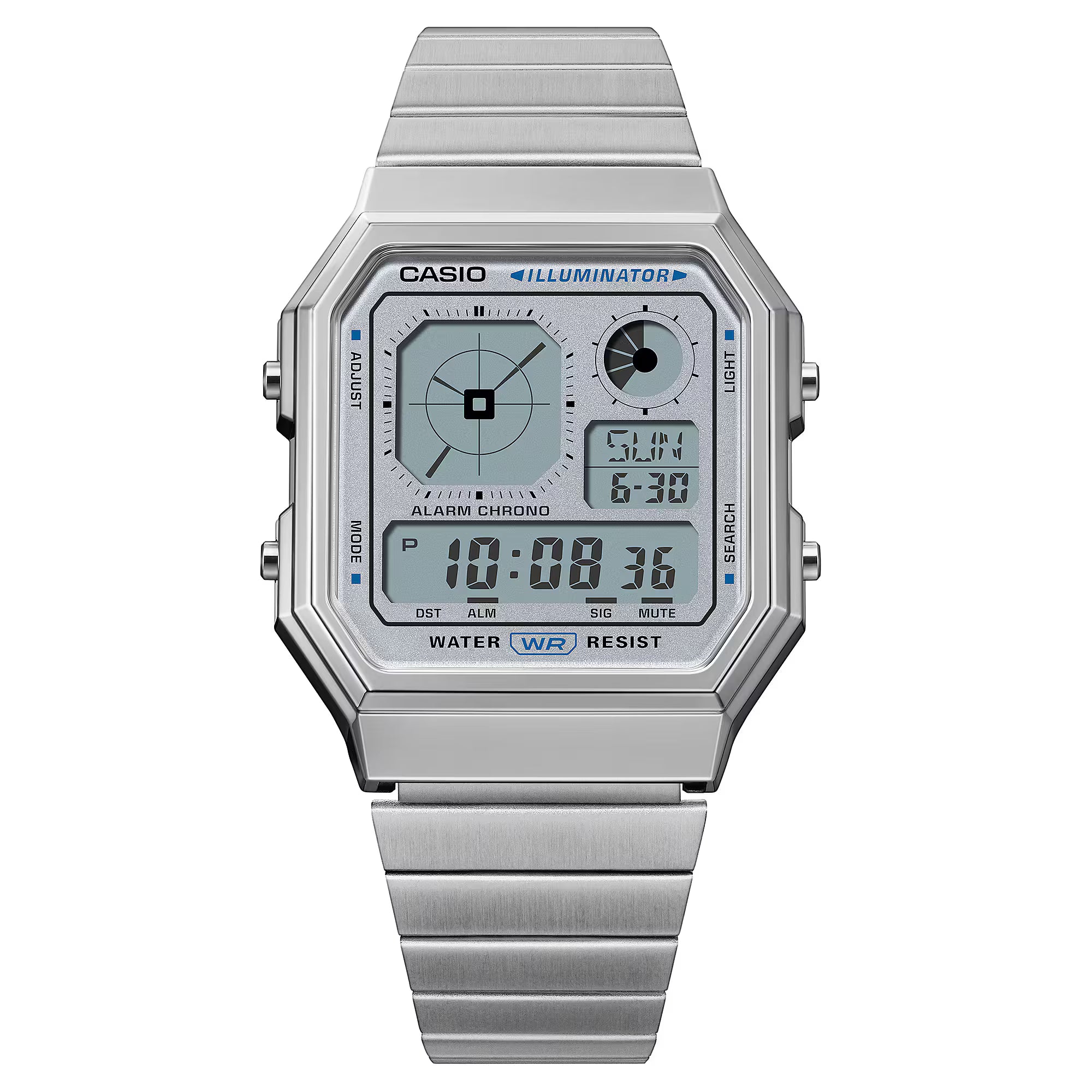 Casio Vintage Analog Display Stainless Steel Silver Dial Watch A130WE-7A