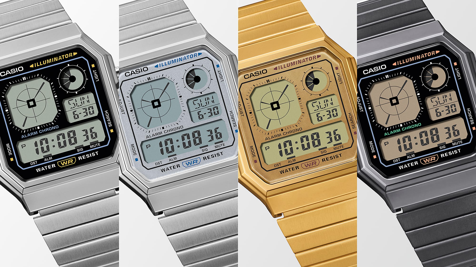 Casio Vintage Analog Display Gold Stainless Steel Watch A130WEG-9A