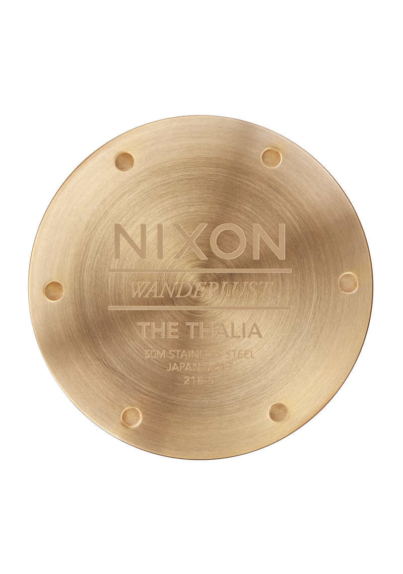 Nixon Thalia 皮革金色表盘女士手表 A1343-2498-00