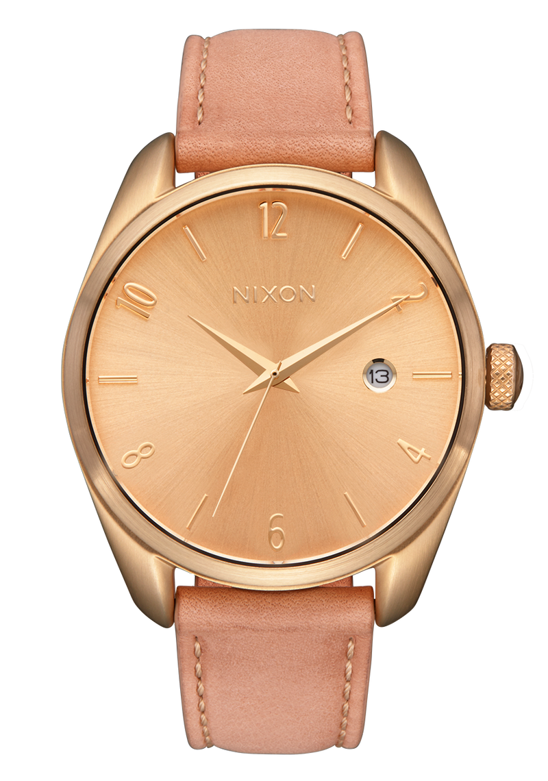 Nixon Thalia Leather Gold Dial Womens Watch A1343-5085-00