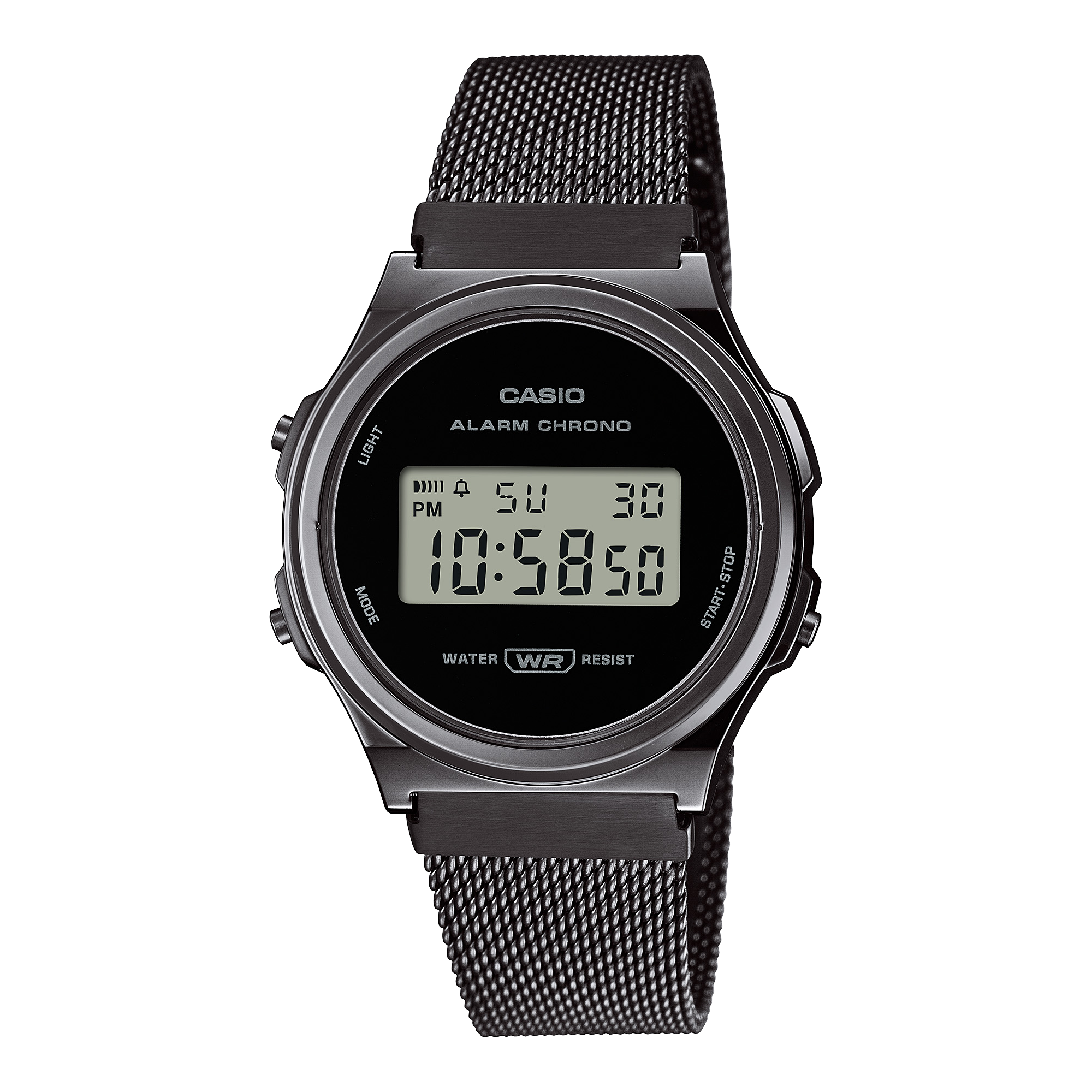Casio Vintage Digital Black Stainless Steel Watch A171WEMB-1A