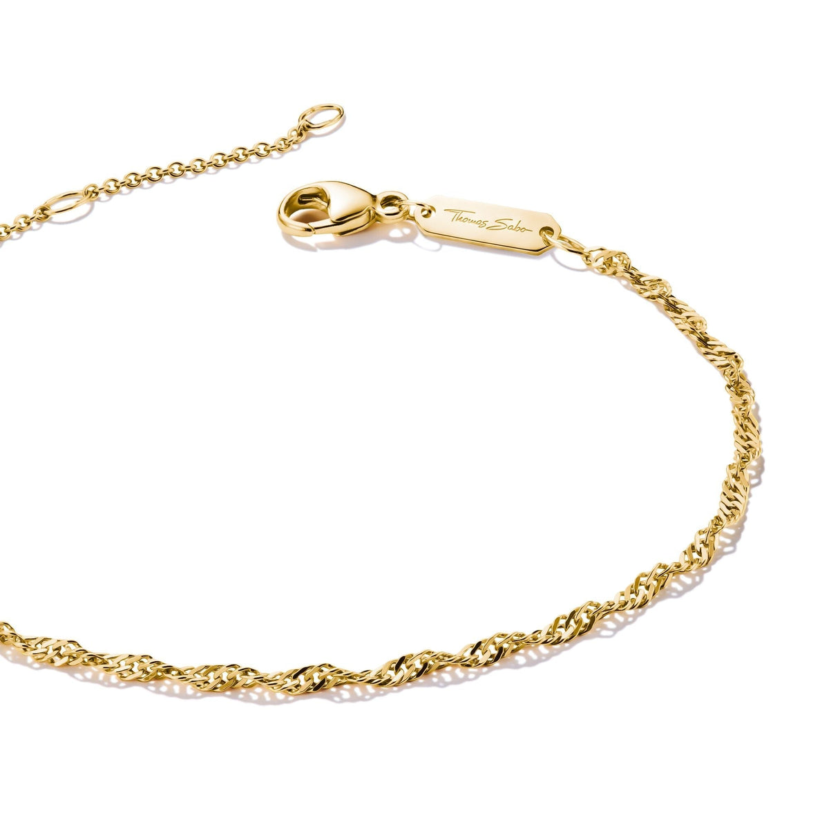 Thomas Sabo Gold-Tone Stainless Steel Singapore Bracelet 1.7mm TA2208SY-19 TA2208SY-19 view 2