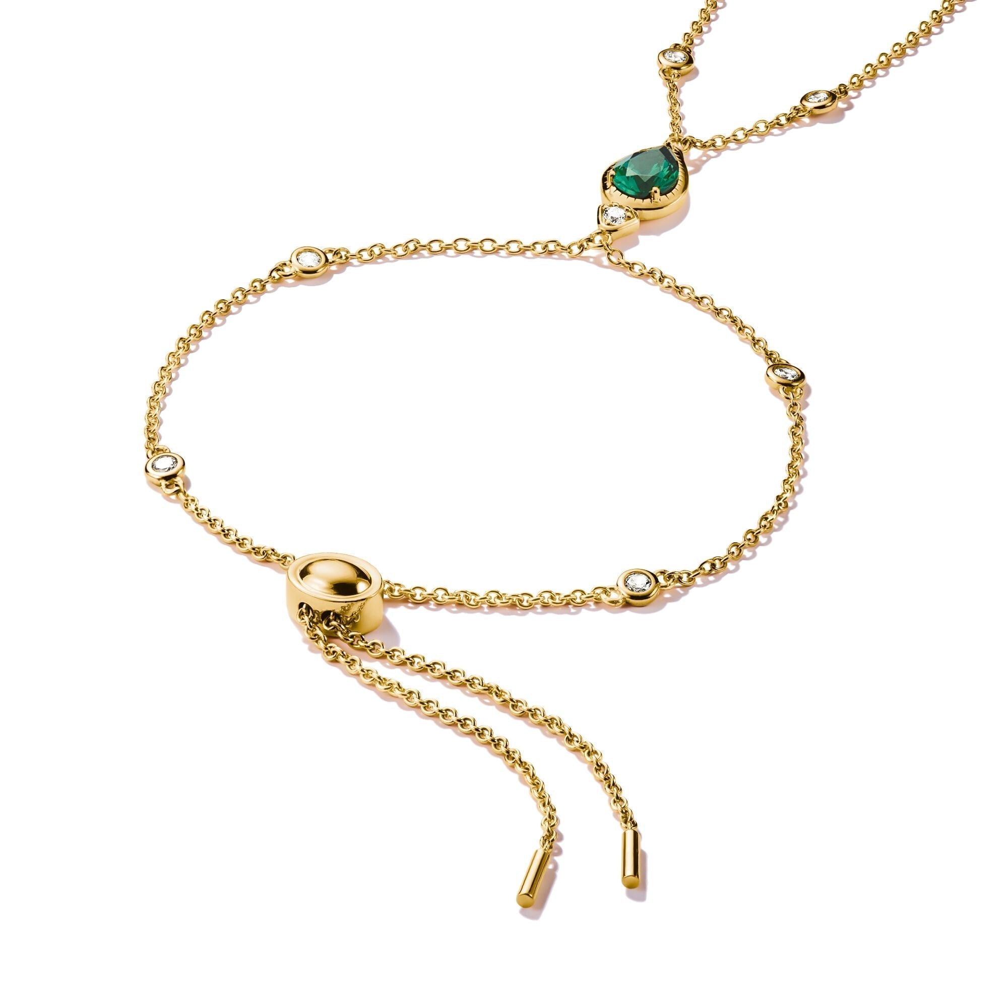 THOMAS SABO Bohemian Bracelet with Green Stone