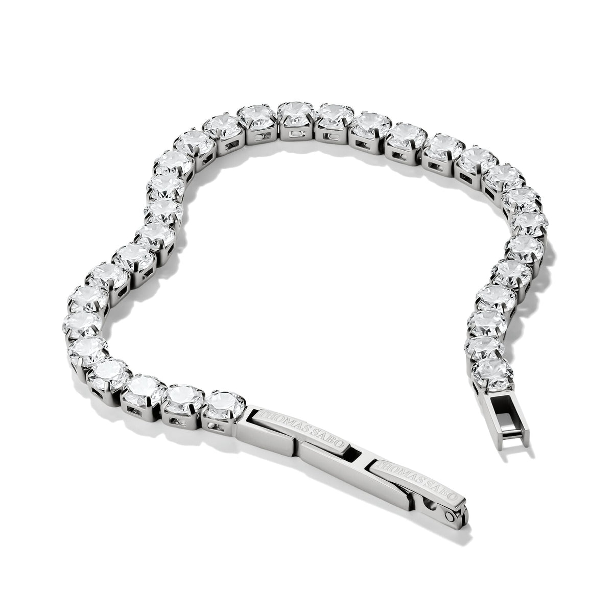 Thomas Sabo Stainless Steel Tennis Bracelet with White Zirconia TA2259SCZ-16 view 2