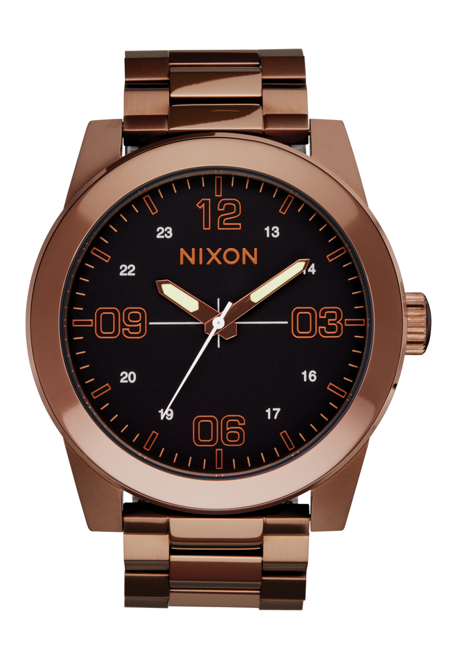 Nixon Corporal Stainless Steel Chocolate / Dark Roast Watch A346-5253-00