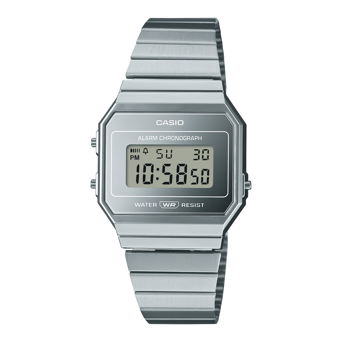 Casio Vintage Silver Dial Stainless Steel Watch A700WEV-7A
