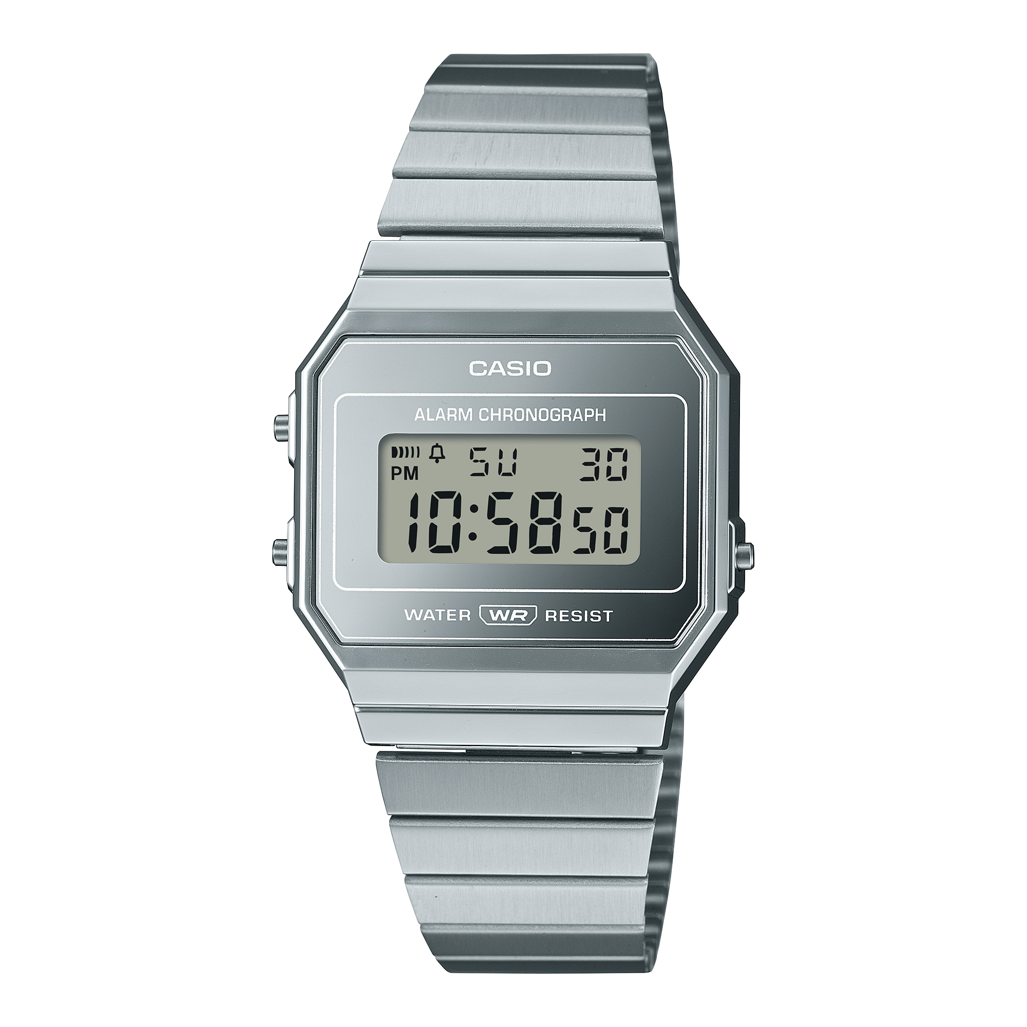 Casio Vintage Silver Dial Stainless Steel Watch A700WEV-7A