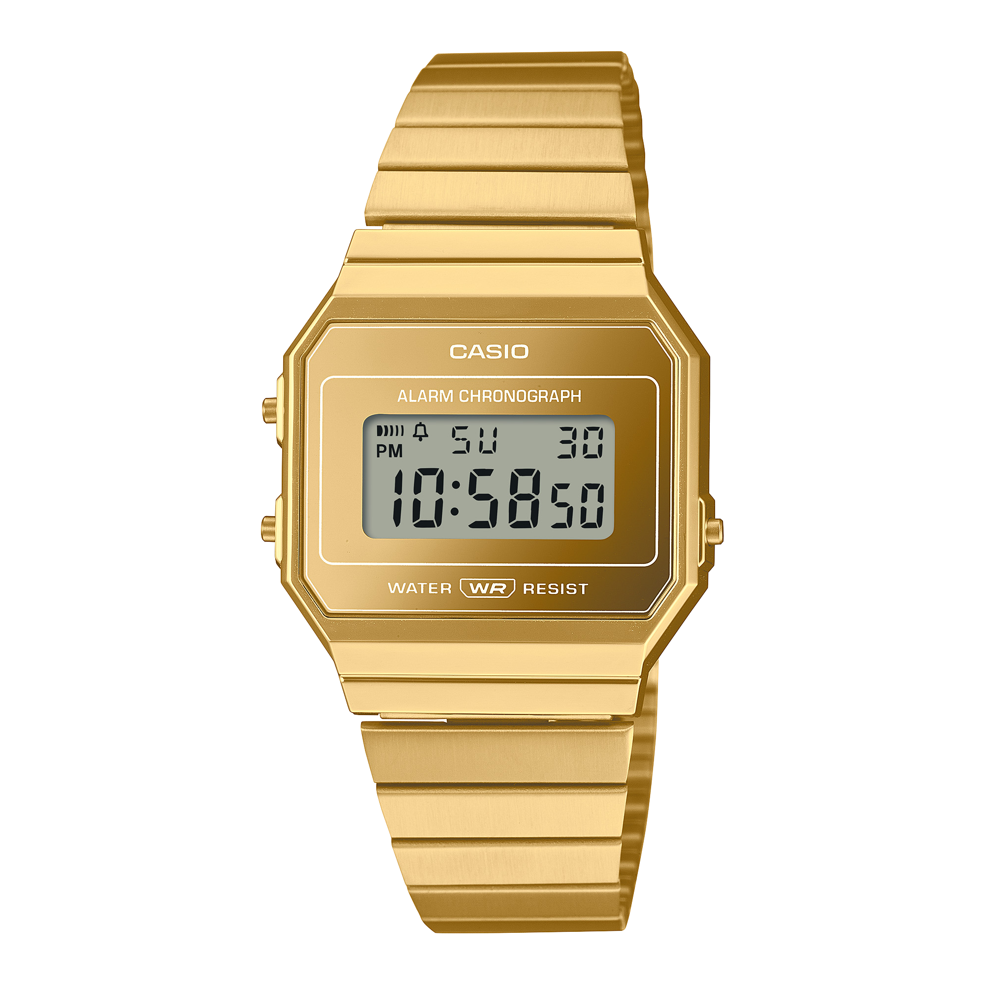 Casio Vintage Gold Dial Stainless Steel Watch A700WEVG-9A
