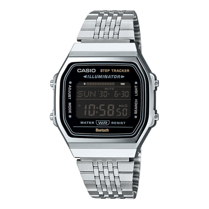 Casio Vintage Silver Stainless Steel Watch ABL100WE-1B