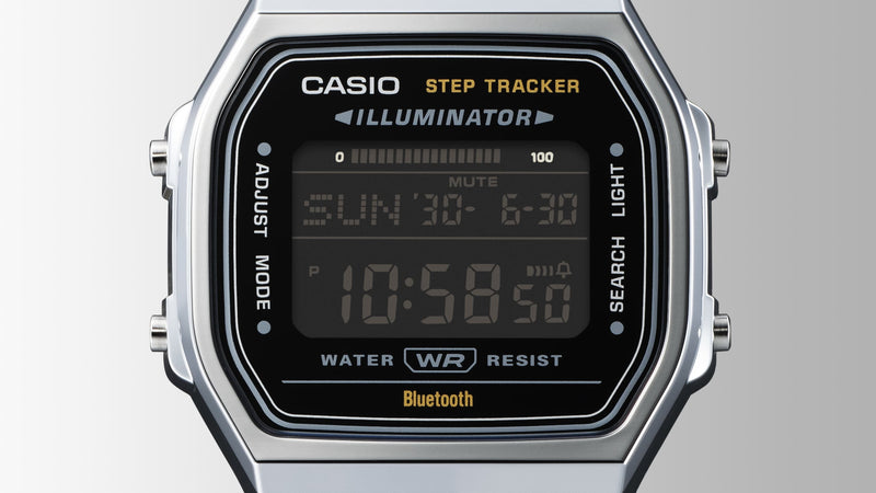 Casio Vintage Silver Stainless Steel Watch ABL100WE-1B