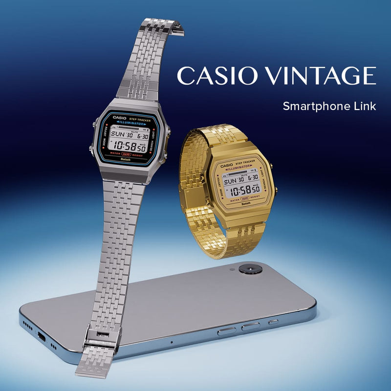 Casio Vintage Silver Stainless Steel Watch ABL100WE-1A