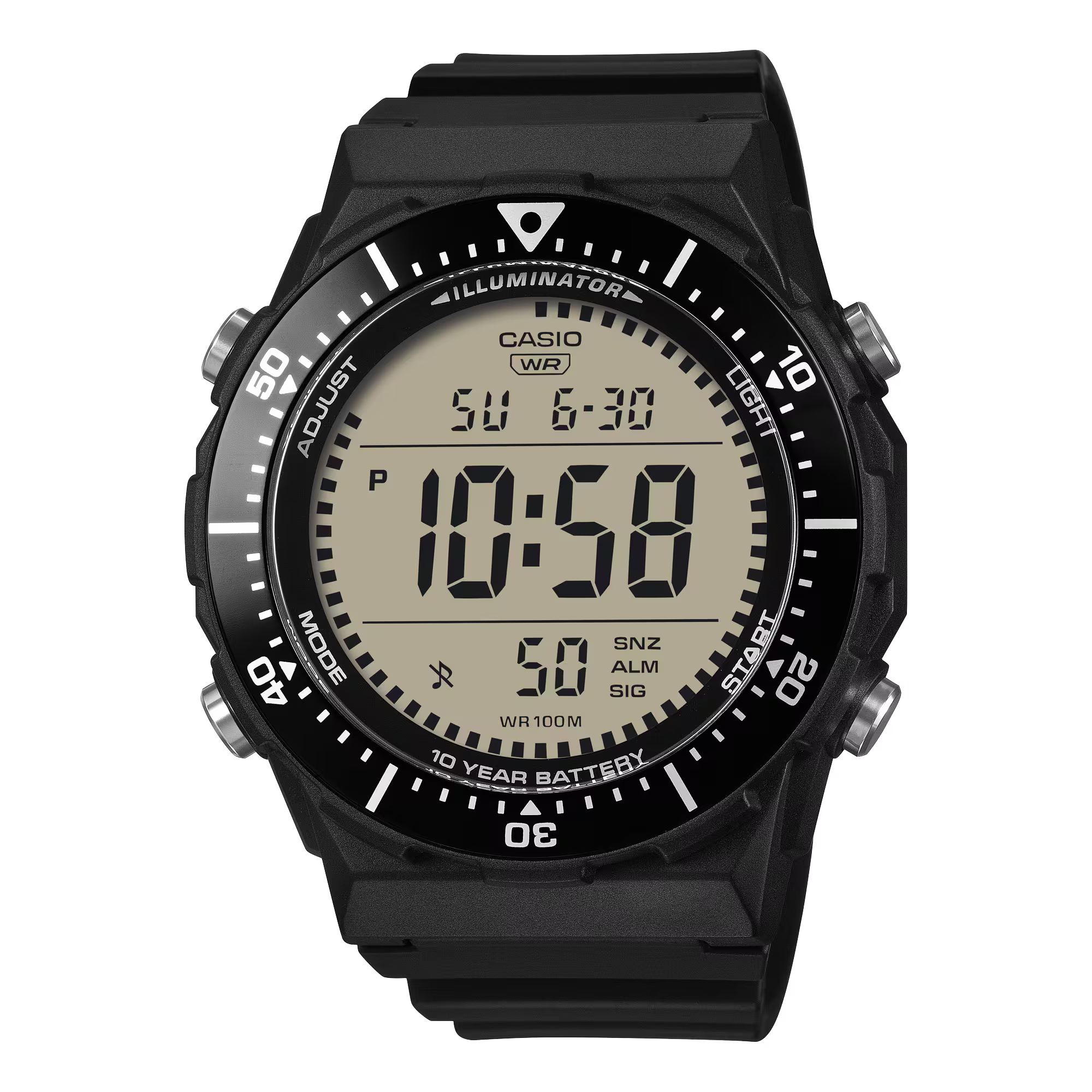 Casio Digital Black Resin Band Men's Watch AE1700H-1A