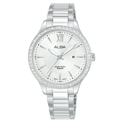 Alba Fashion Analogue Stainless Steel Silver Dial Watch AH7BY1X