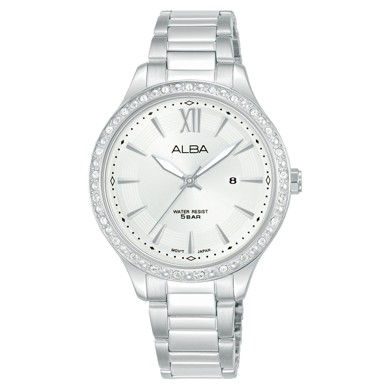 Alba Fashion Analogue Stainless Steel Silver Dial Watch AH7BY1X