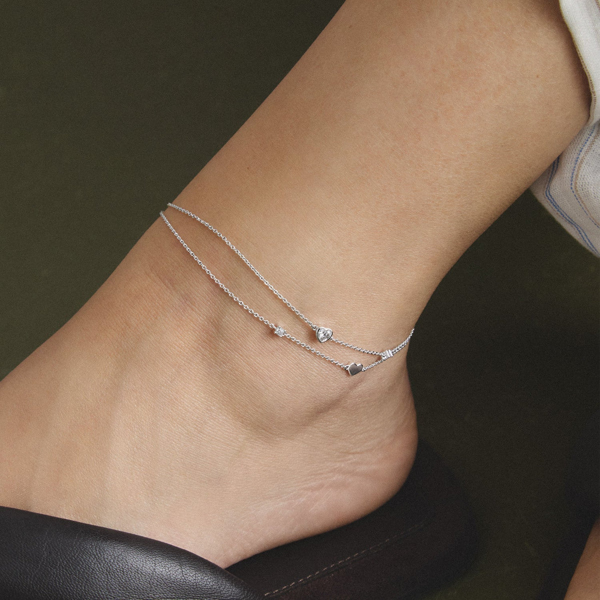 Thomas Sabo Anklet hearts with zirconia