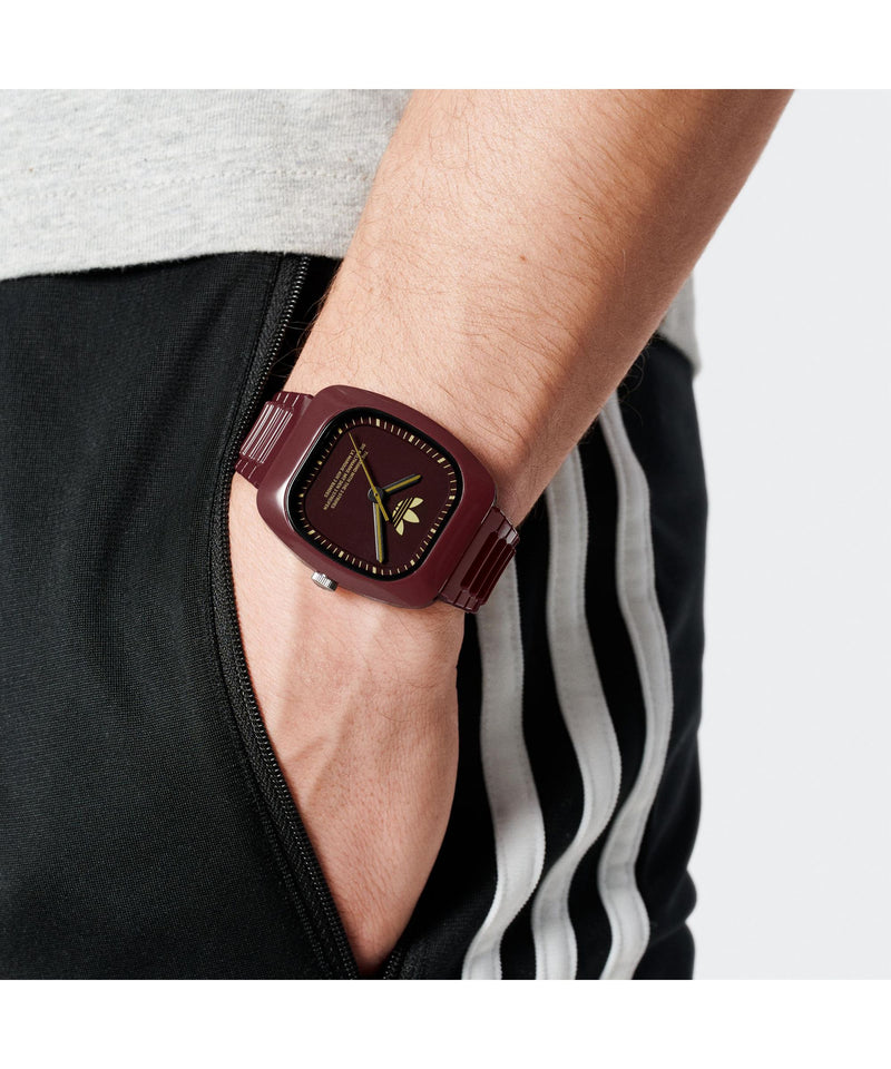 Adidas Retro Wave Burgundy Resin Strap Watch AOSY24028