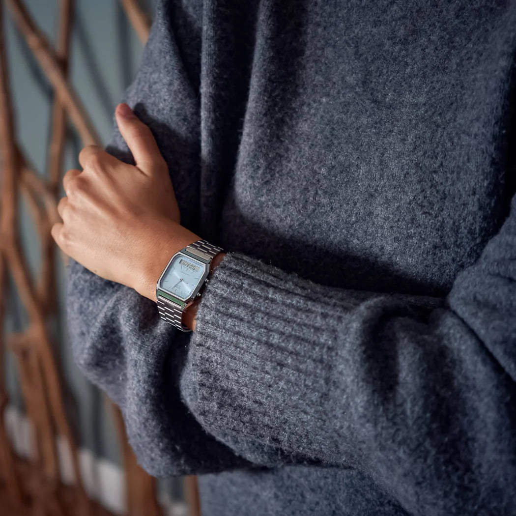 Casio Classic Vintage Stainless Steel Turquoise Dial Watch AQ230A-2A1