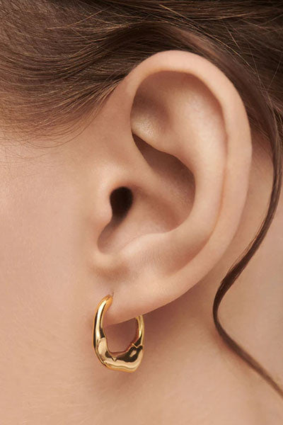 PDPAOLA Mini Magma Hoop Earrings