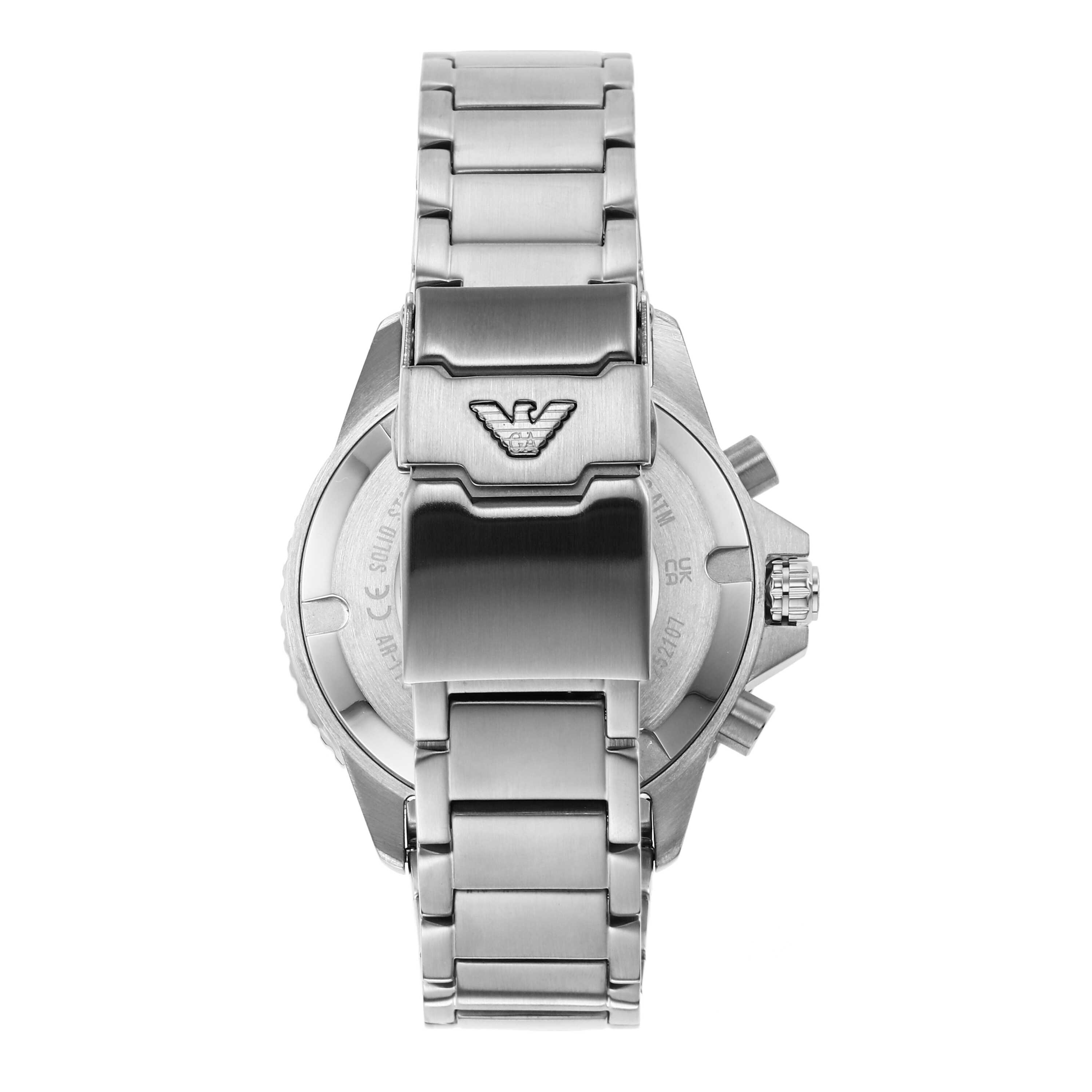 Emporio Armani Black Dial Silver Stainless Steel Watch AR11360