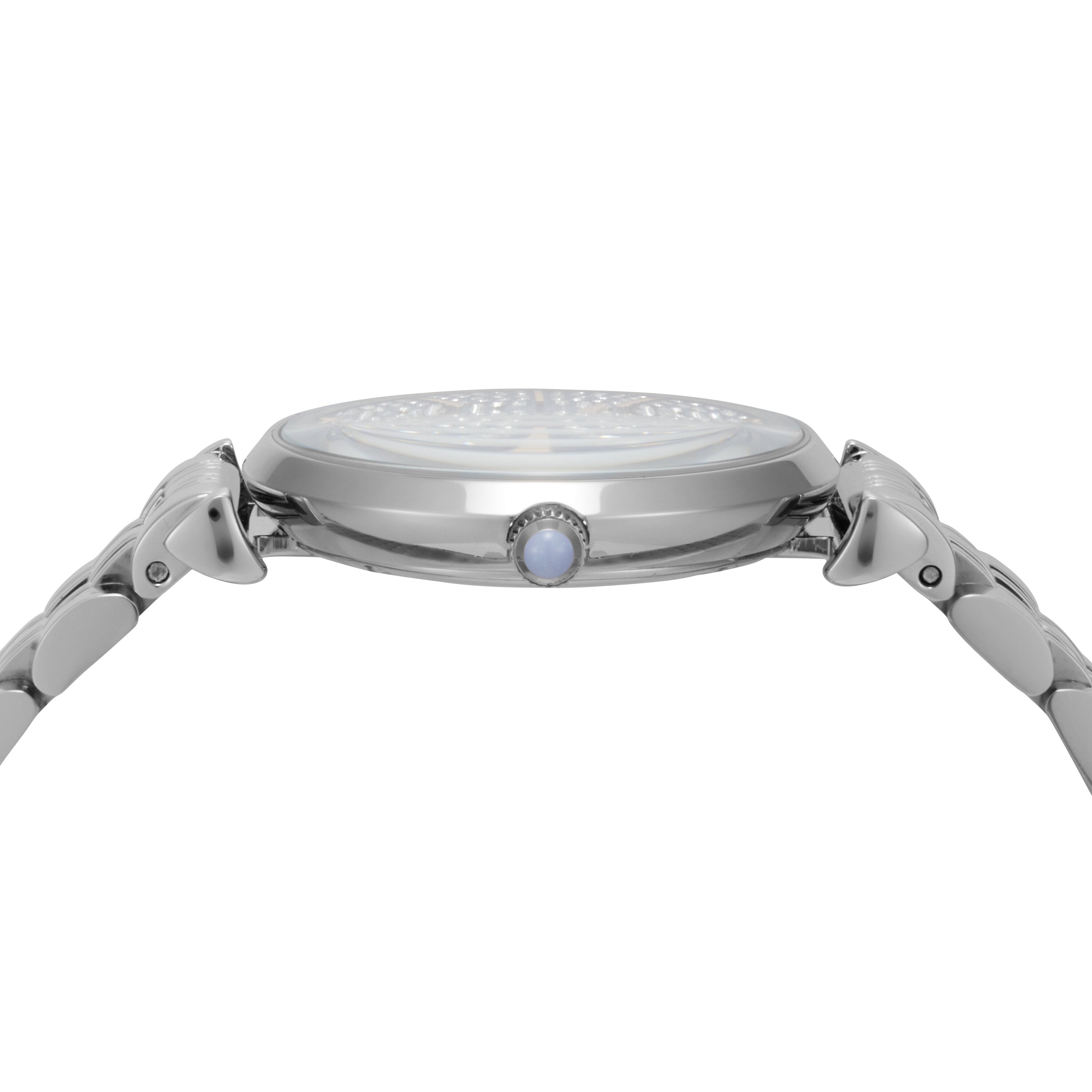 Armani Three-Hand Silver Stainless Steel Blue Dial Watch AR11594