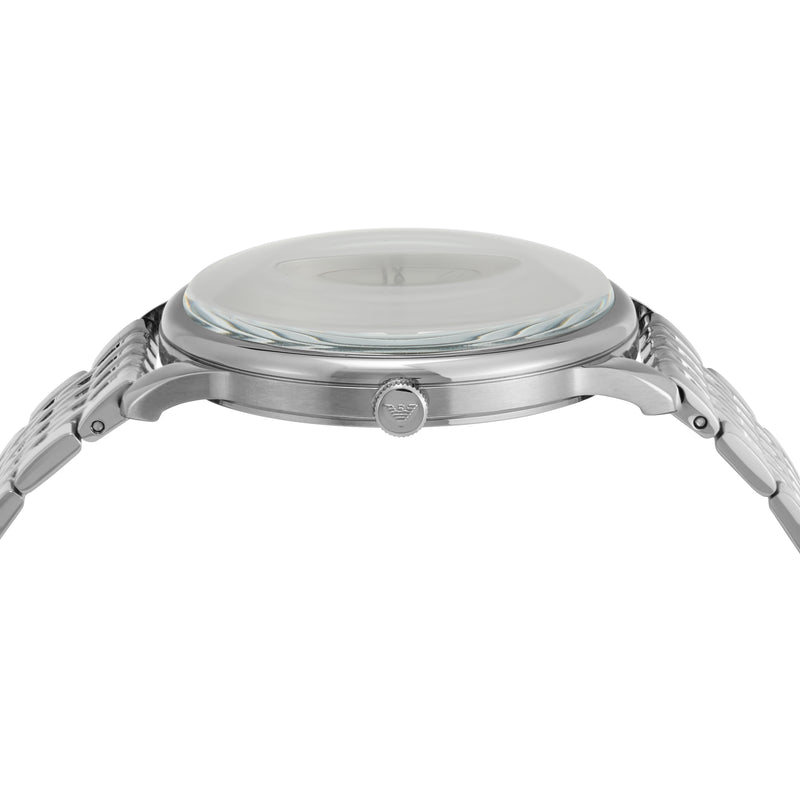 Emporio Armani Three-Hand Date White Dial Stainless Steel Watch AR11599