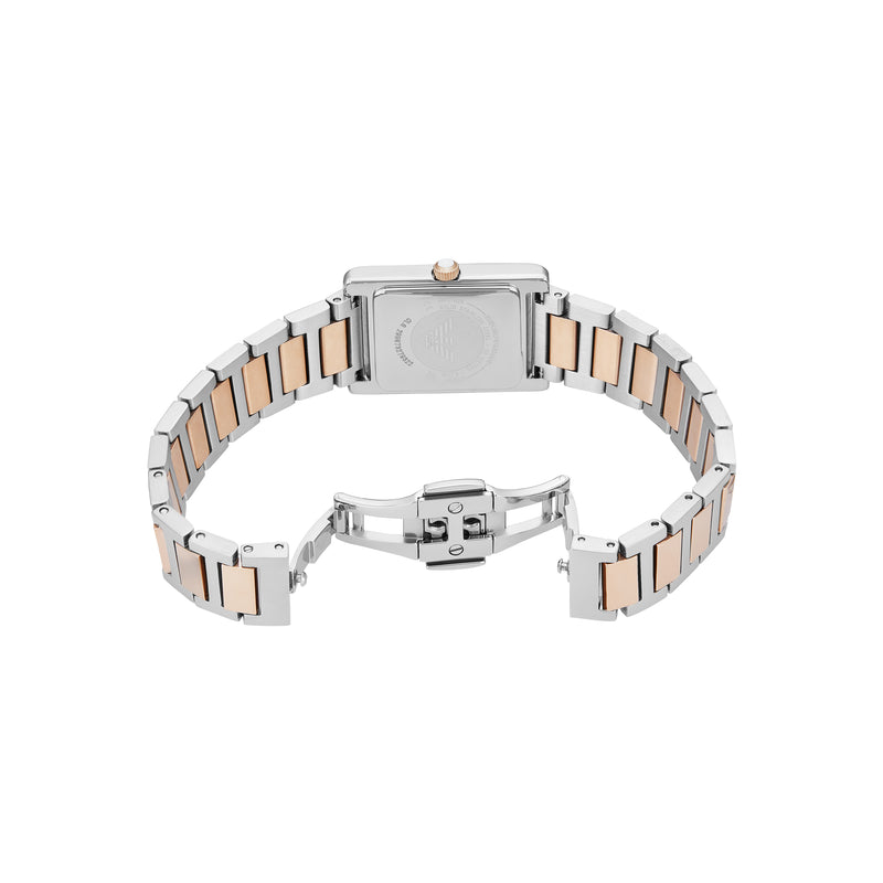 Emporio Armani Mother of Pearl Dial Two Tone Stainless Steel Watch AR11626