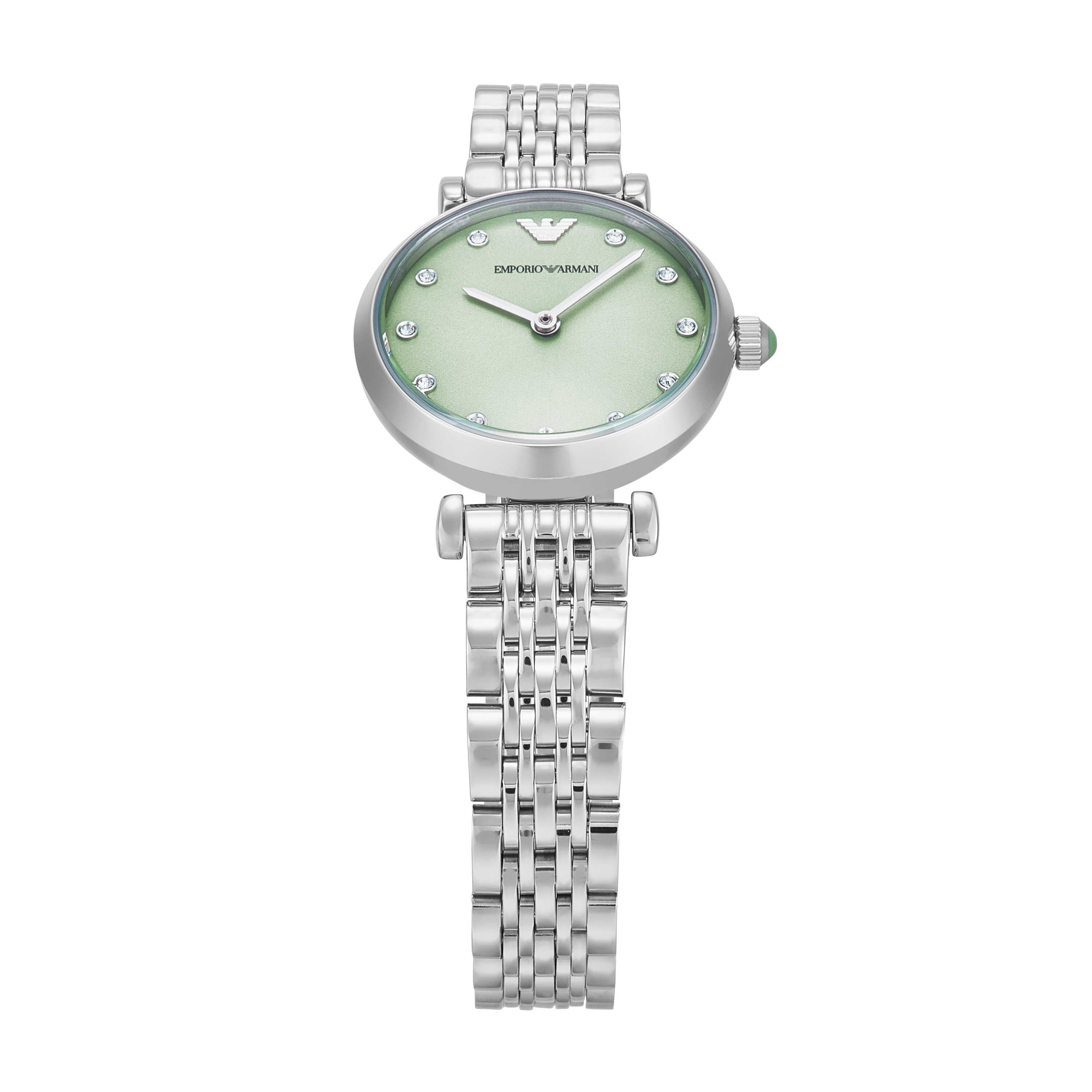 Emporio Armani Green Dial Stainless Steel Watch AR11667