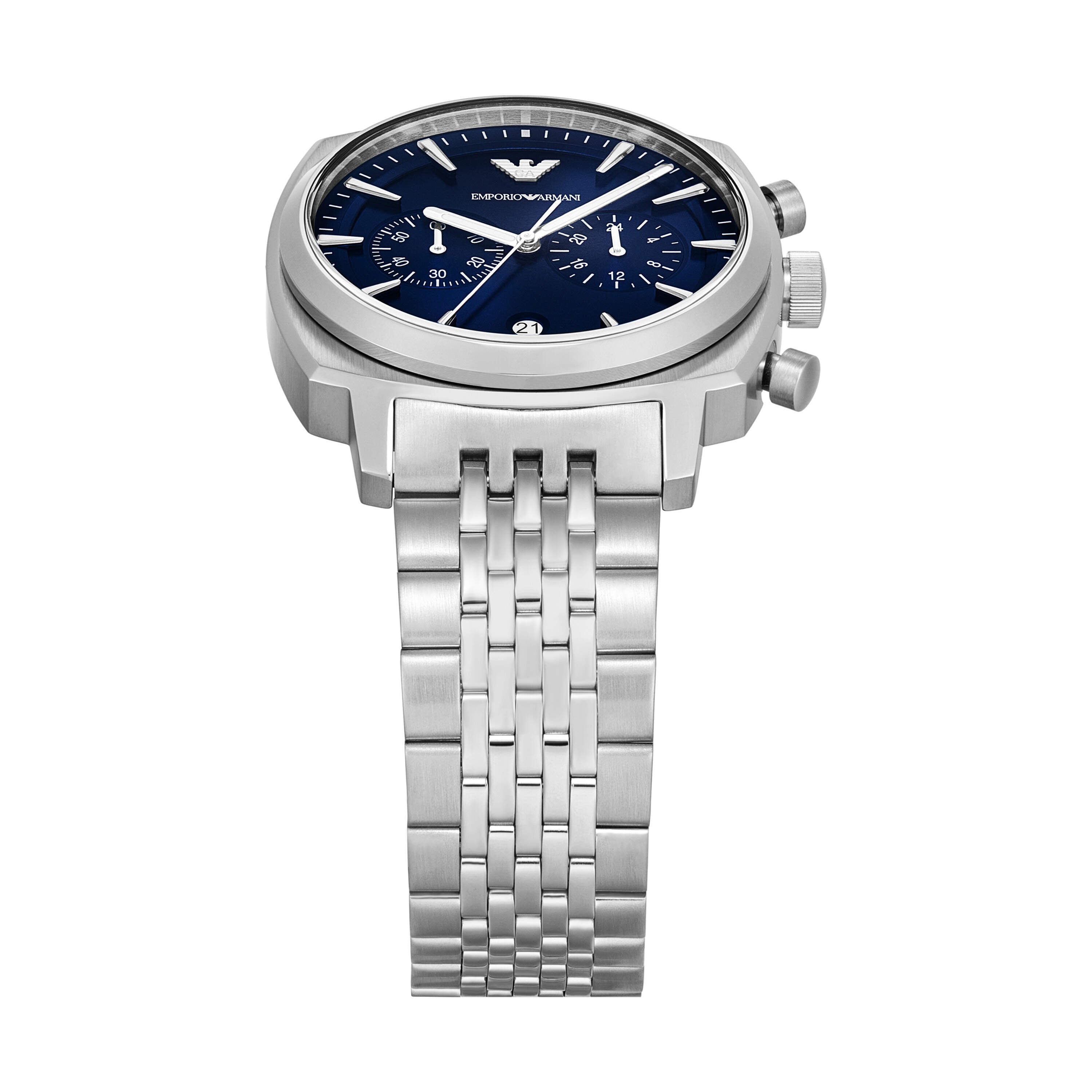 Armani Chronograph Stainless Steel Blue Dial Watch AR11688