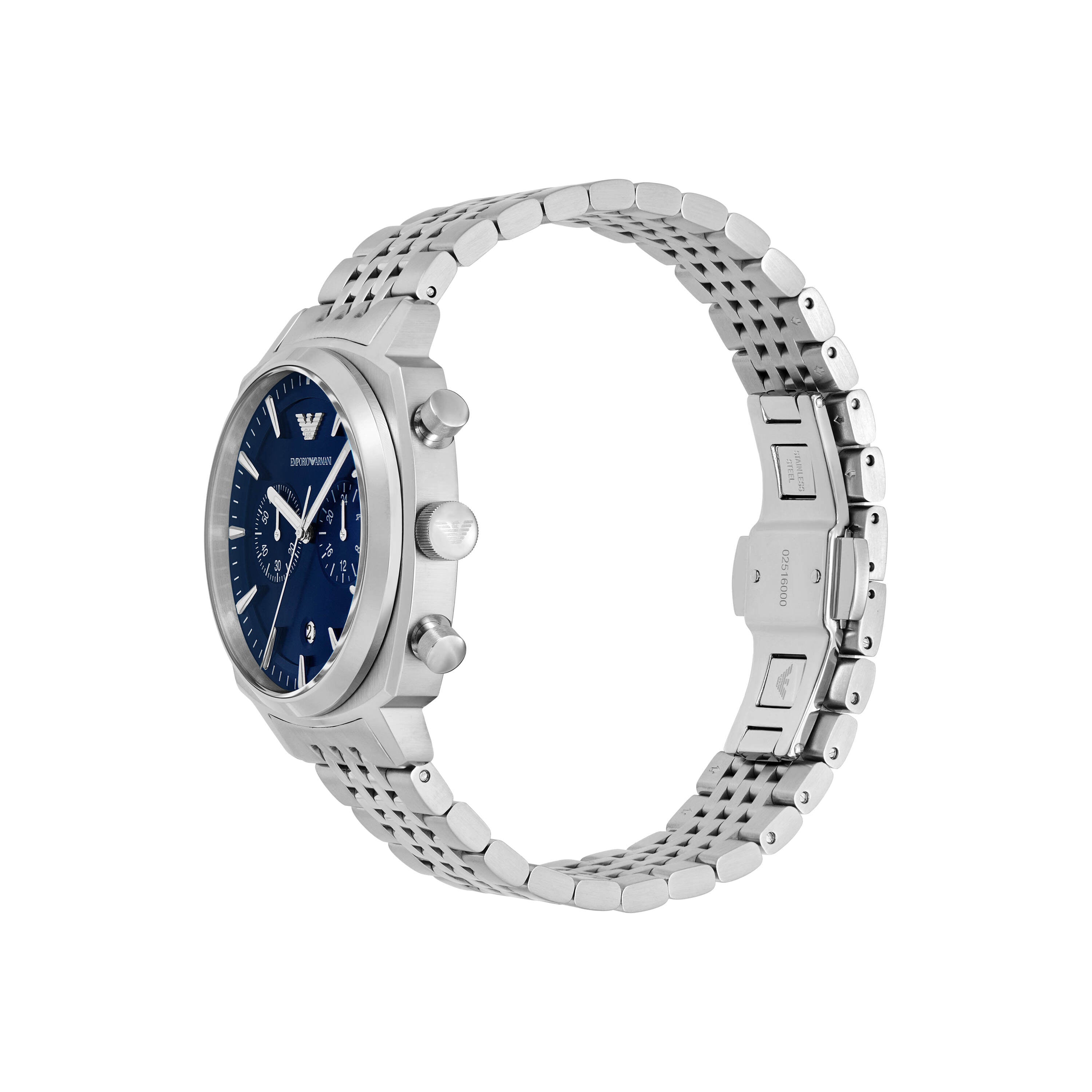 Armani Chronograph Stainless Steel Blue Dial Watch AR11688