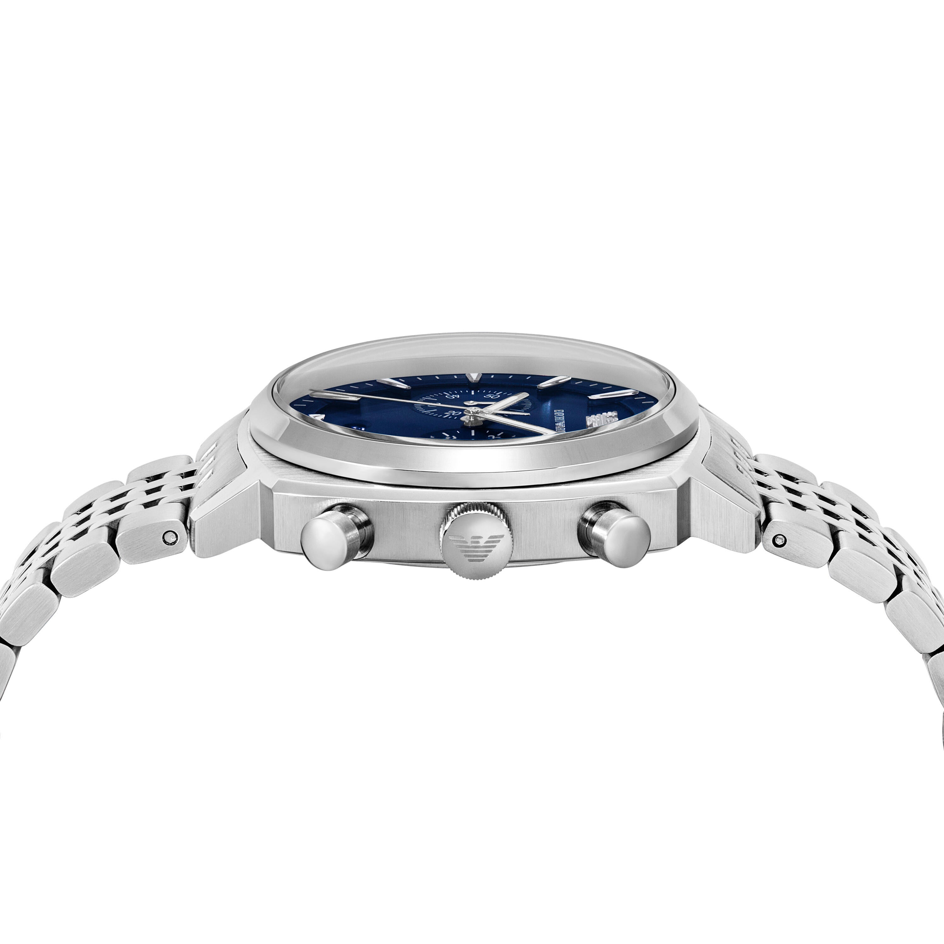 Armani Chronograph Stainless Steel Blue Dial Watch AR11688
