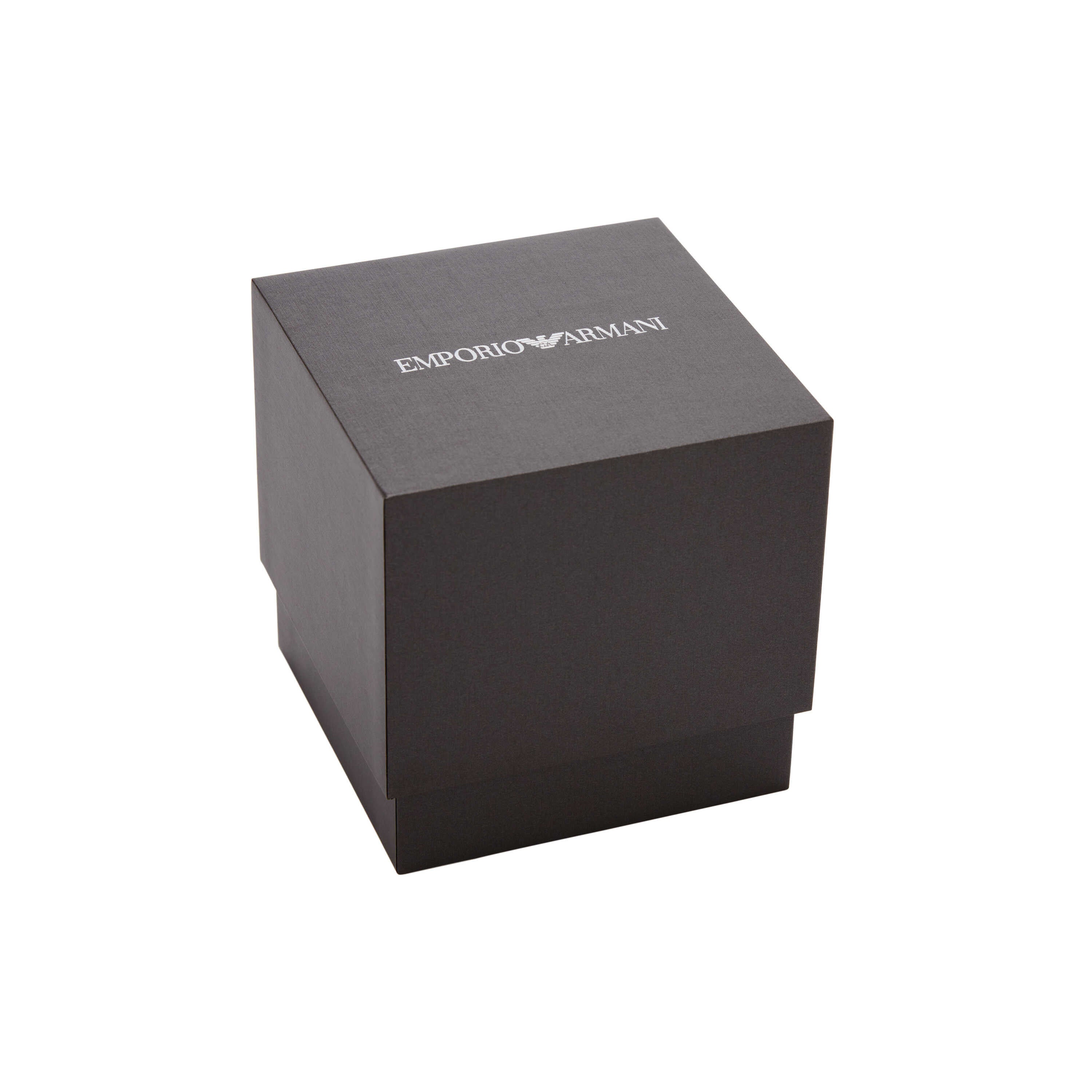 Armani Chronograph Black Leather Watch AR11690