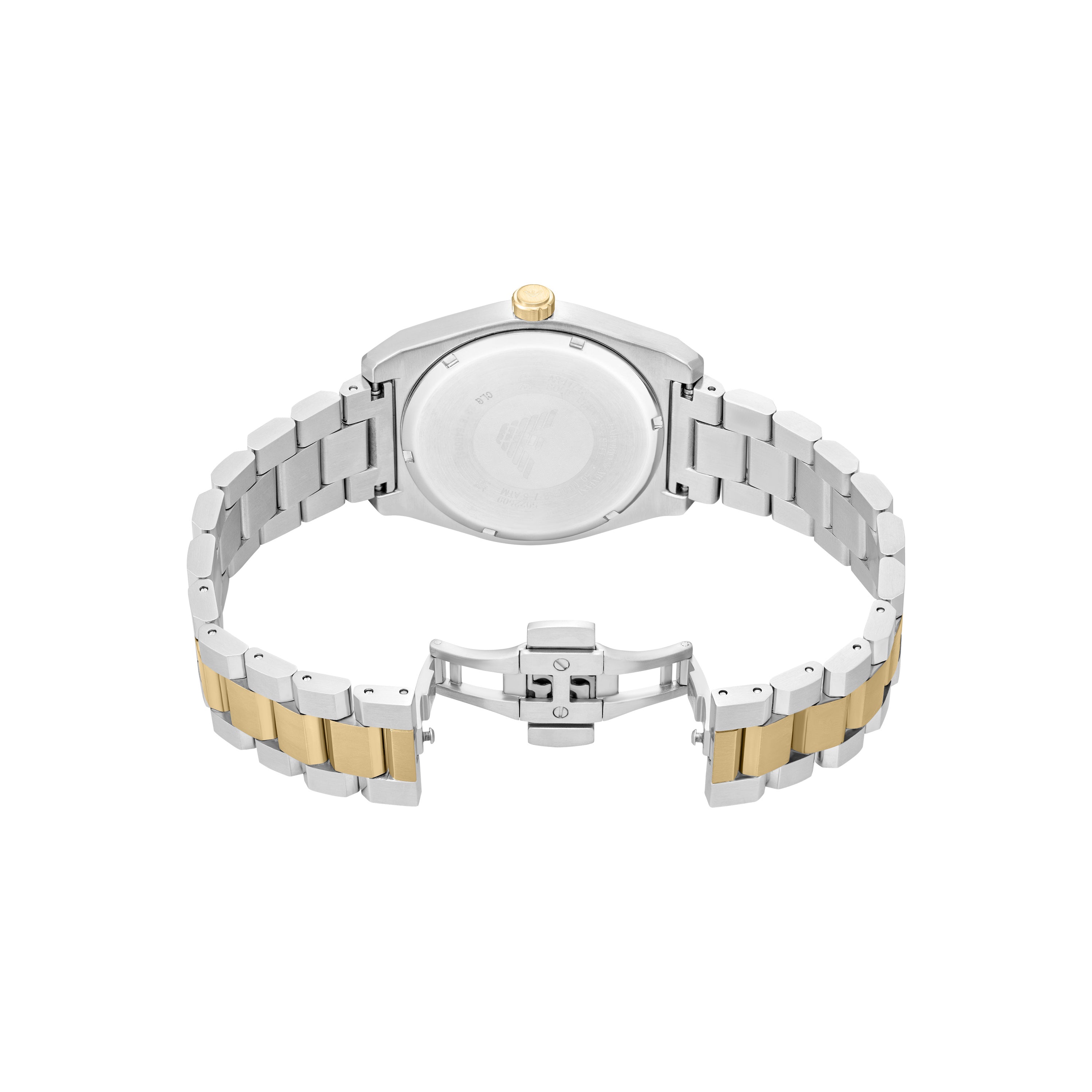 Emporio Armani Three Hand Two Tone Stainless Steel Watch AR11715