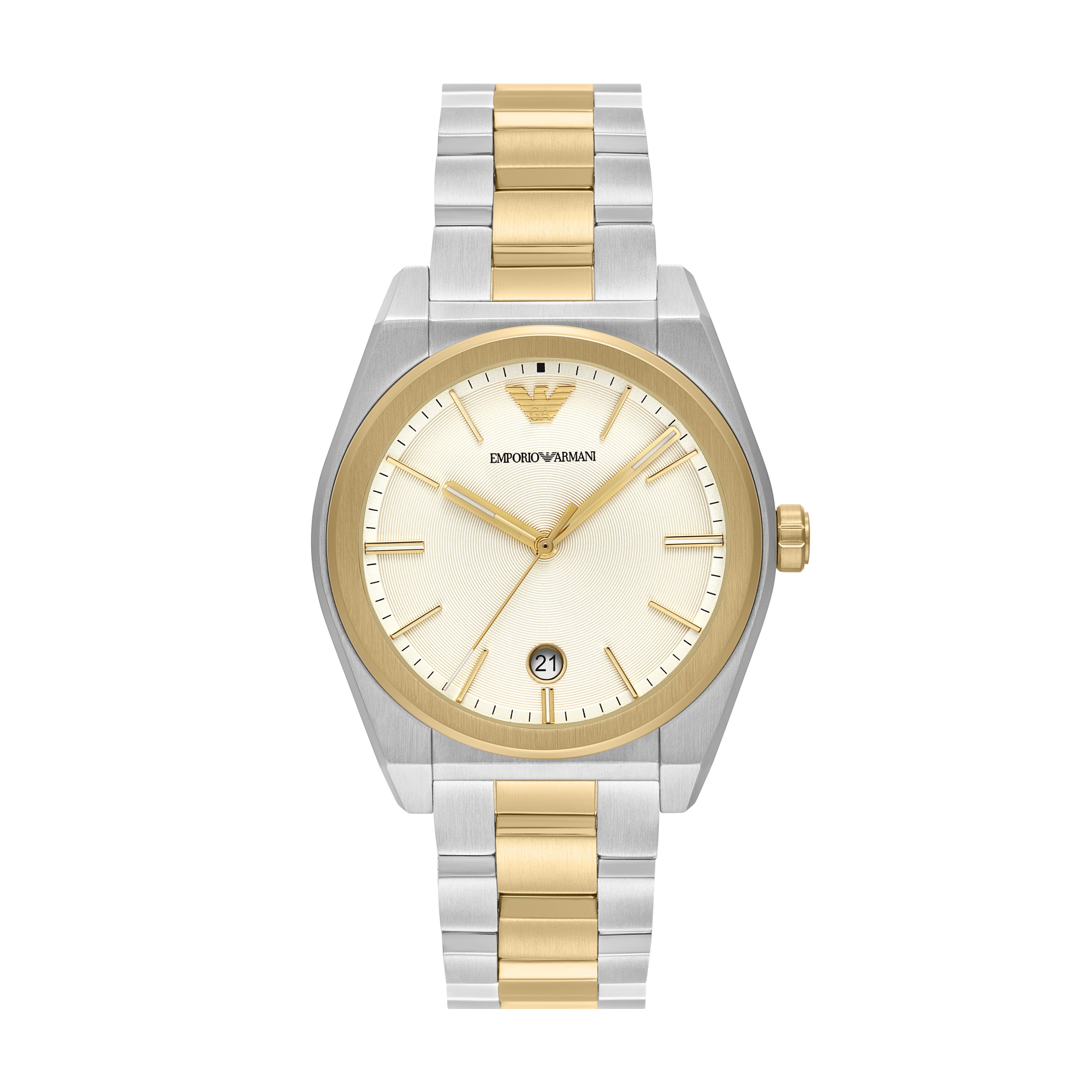 Emporio Armani Three Hand Two Tone Stainless Steel Watch AR11716