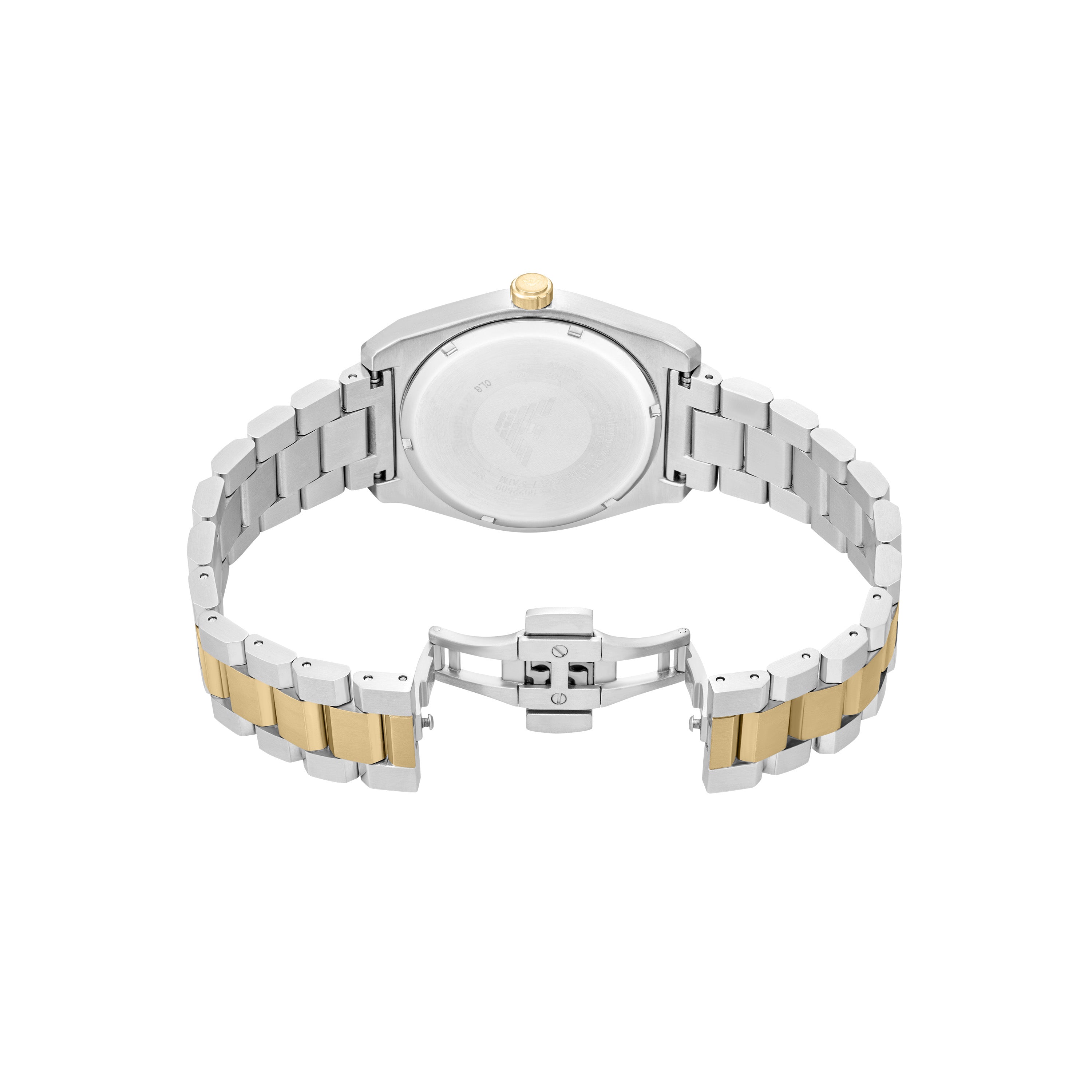 Emporio Armani Three Hand Two Tone Stainless Steel Watch AR11716