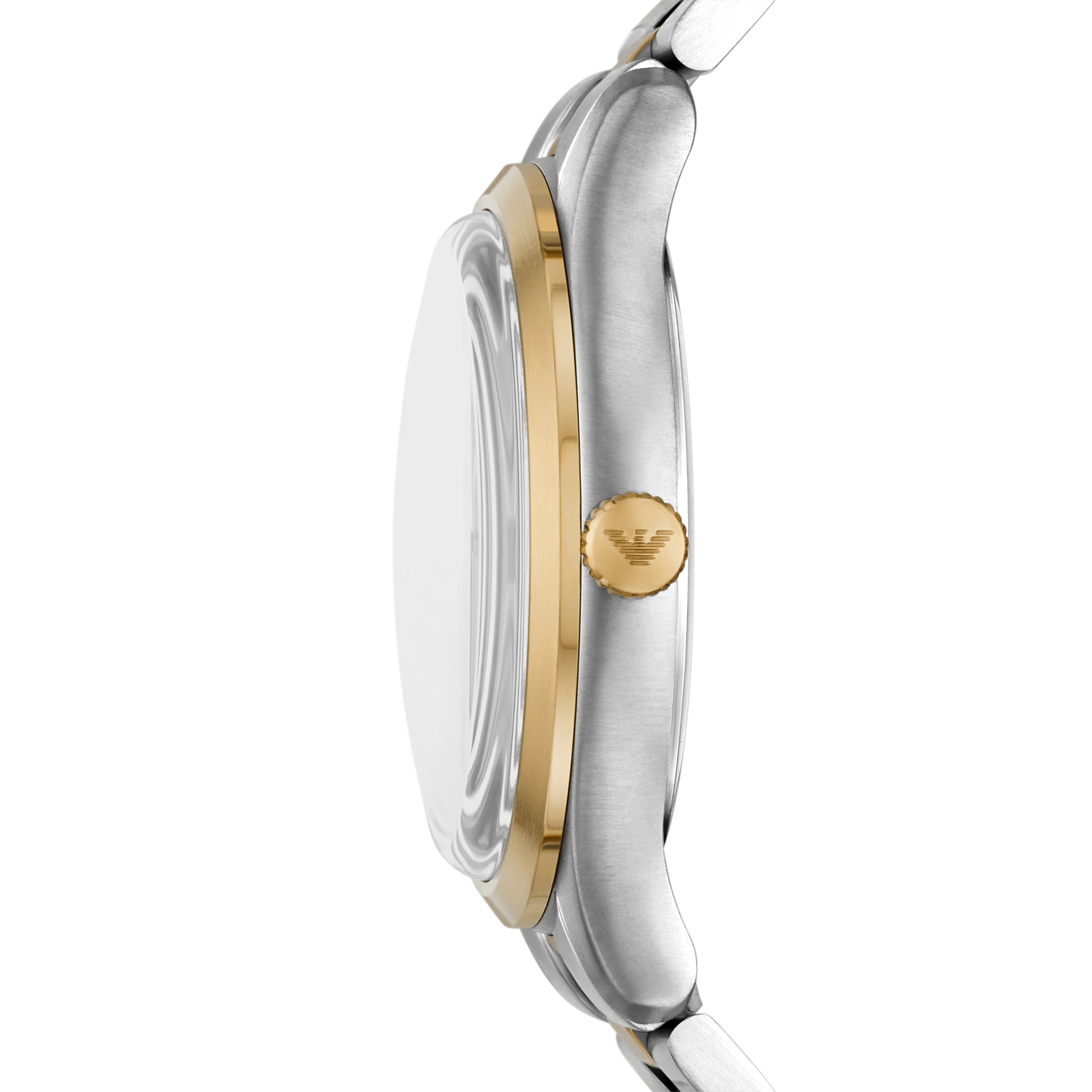 Emporio Armani Cream Dial Two Tone Stainless Steel Watch AR11735