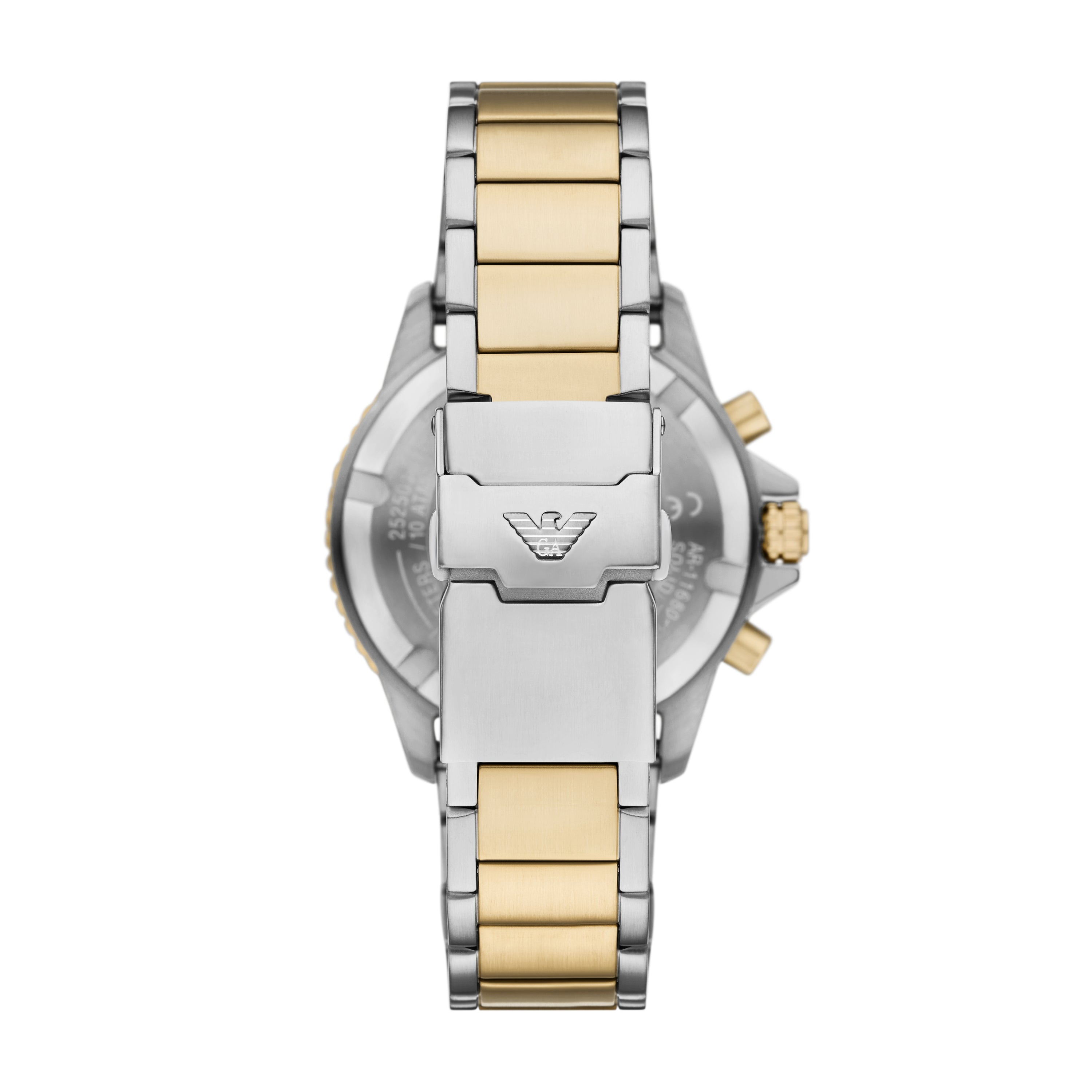 Emporio Armani Blue Dial Two Tone Stainless Steel Watch AR11740