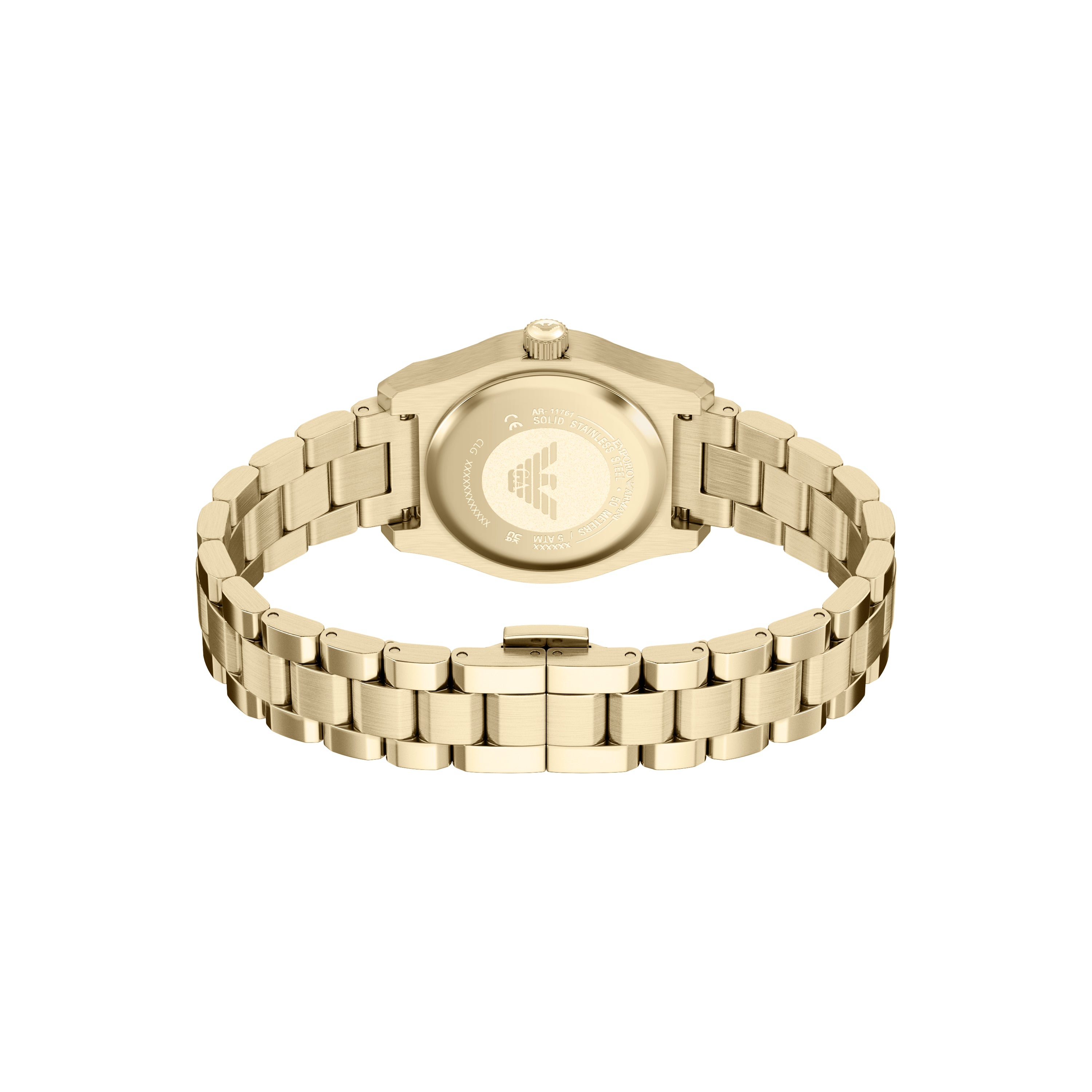 Emporio Armani Green Dial Gold Stainless Steel Watch AR11761