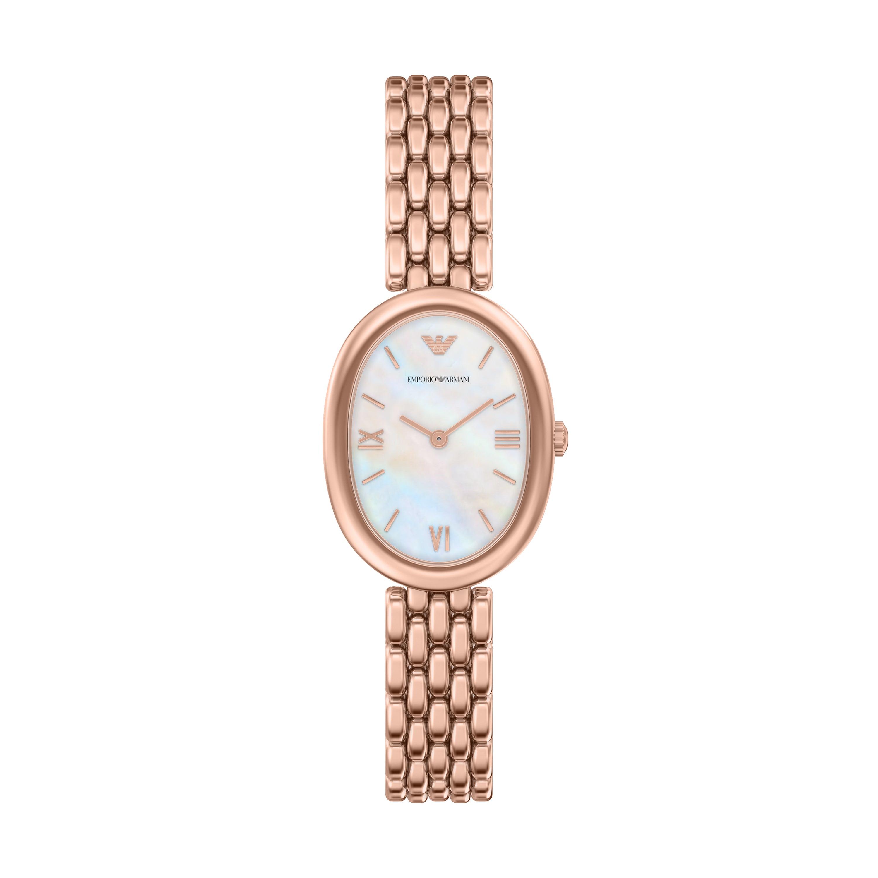 Emporio Armani White Dial Rose Gold Stainless Steel Watch AR11775