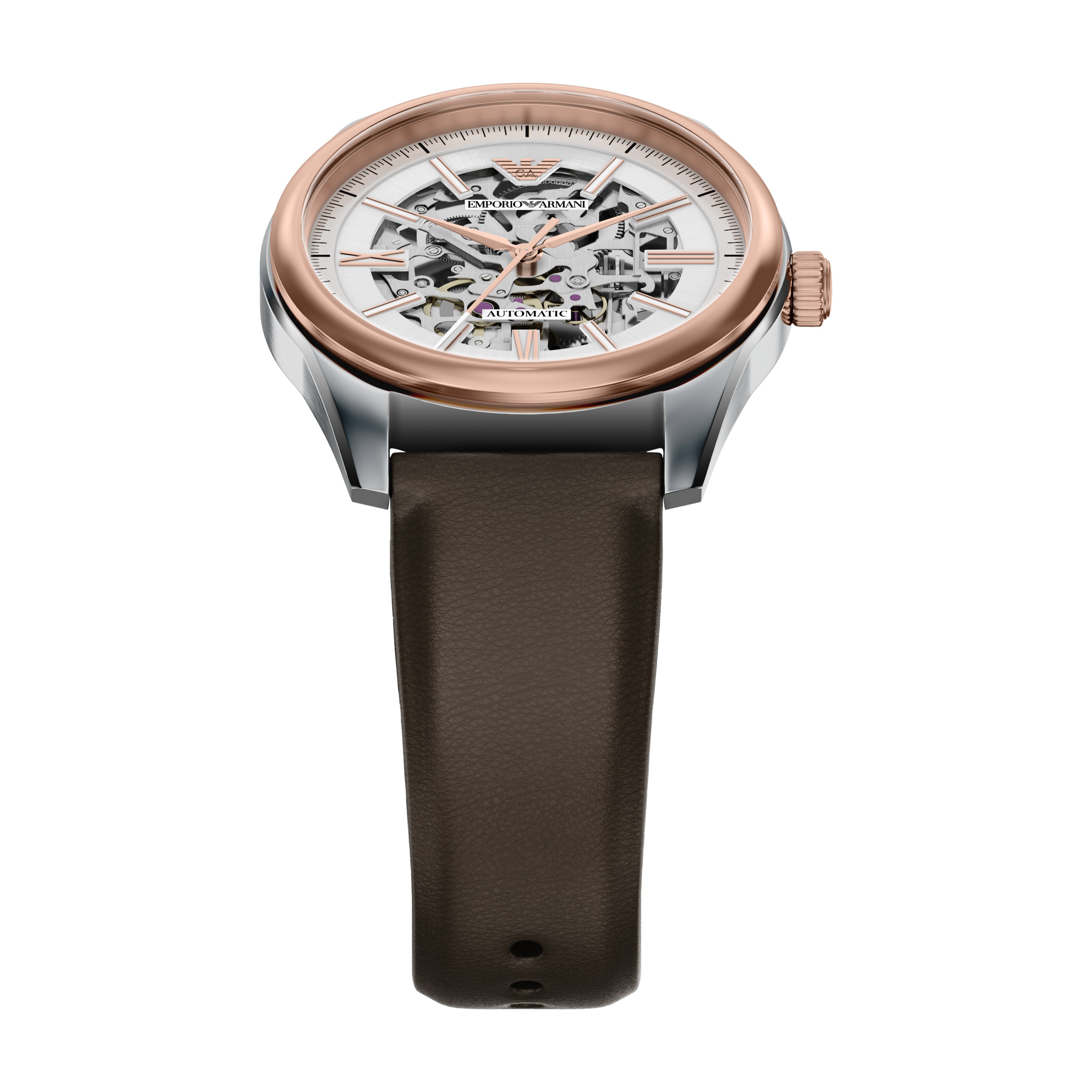 Emporio Armani Antonio Brown Leather Strap Watch AR60094