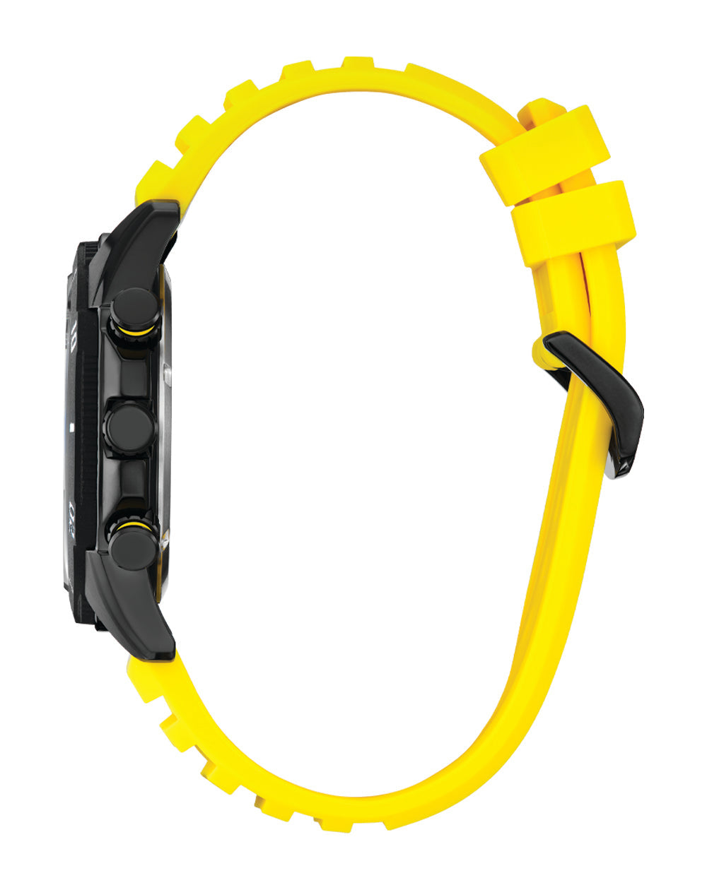 Citizen Eco-Drive Black Dial Yellow Rubber Watch AT2585-08E