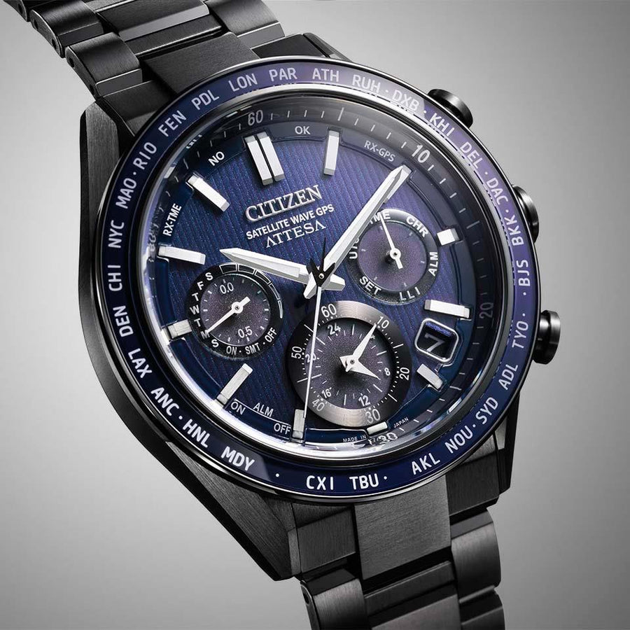 Citizen CC4059-64L Attesa Blue Dial Super Titanium GPS Solar