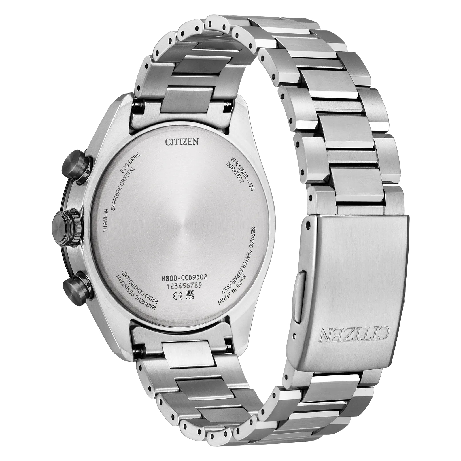 Citizen Attesa Radio Controlled Eco-Drive Black Dial Titanium Watch AT8295-56E