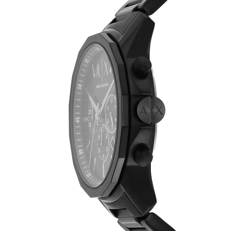 Armani AX1722 黑色不锈钢计时手表
