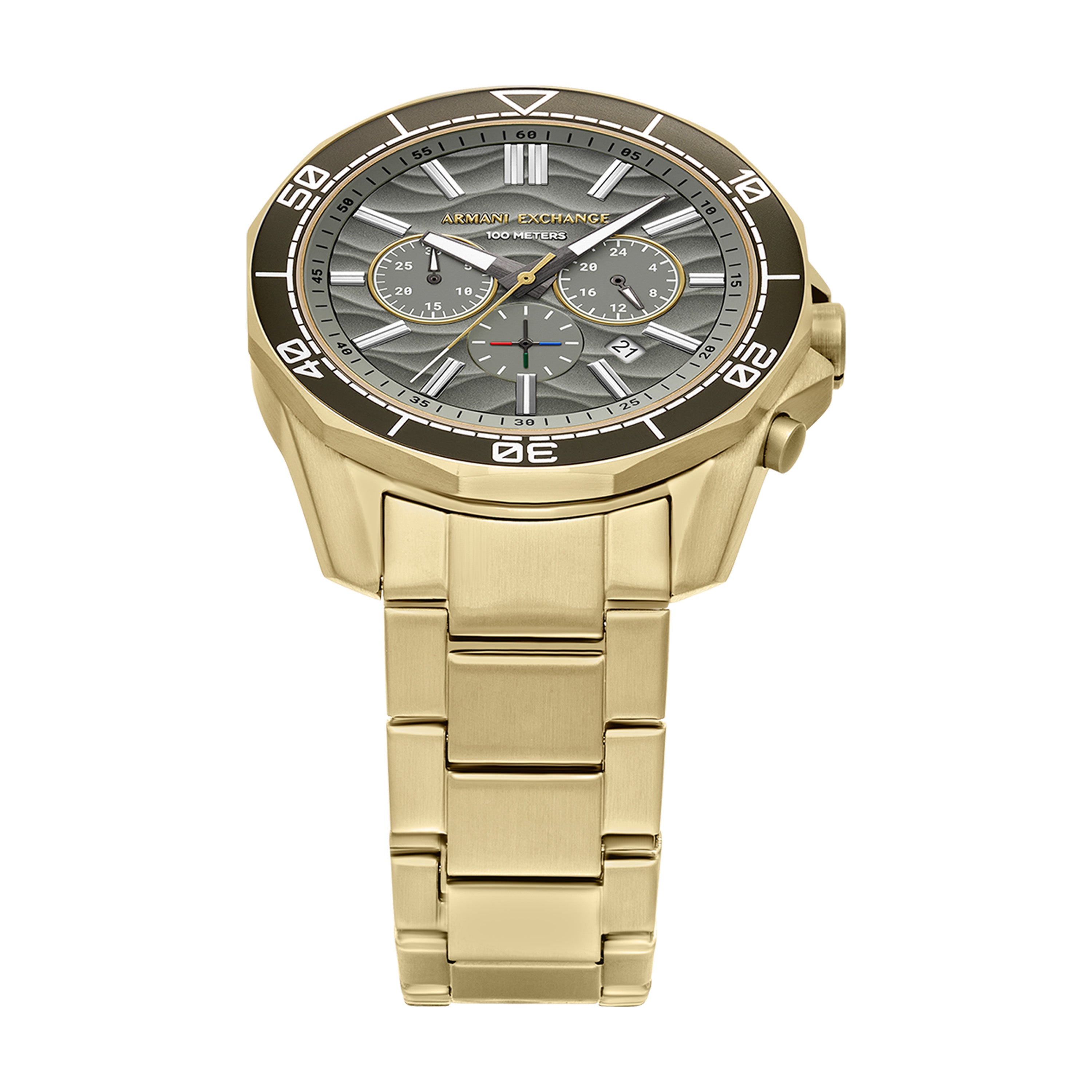 Armani Exchange Chronograph Gold Stainless Steel Watch AX1970