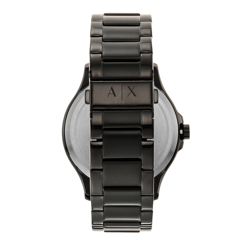 Armani Hampton Sophisticated Black Steel Watch for Men AX2413