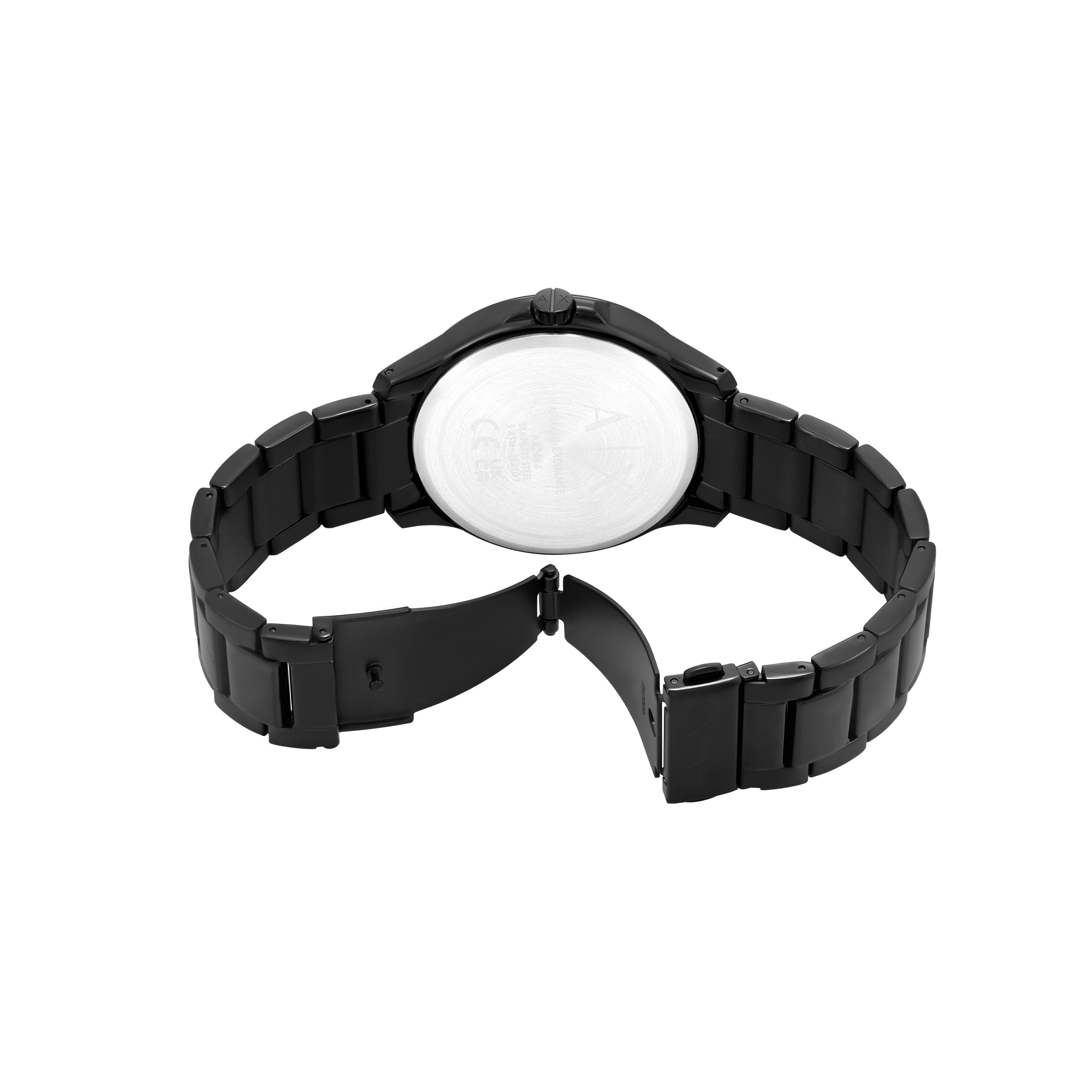 Armani Exchange Black Stainless Steel Black Dial Watch AX2464
