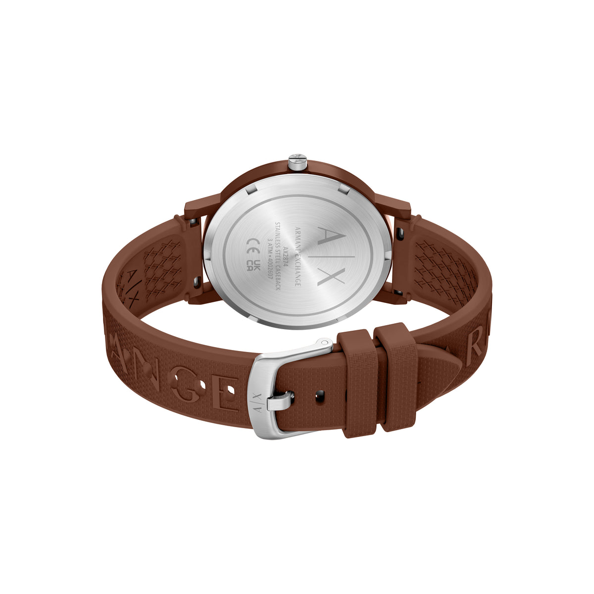 Armani Exchange Red Silicone AX2874 caseback
