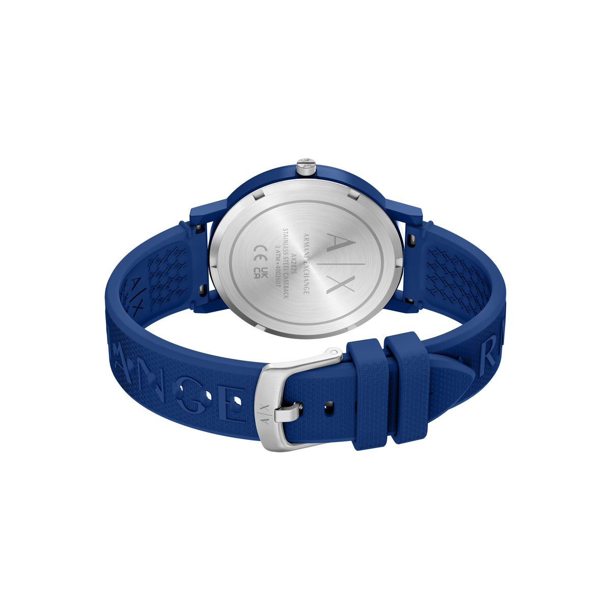 Armani Exchange Blue Silicone AX2875 caseback