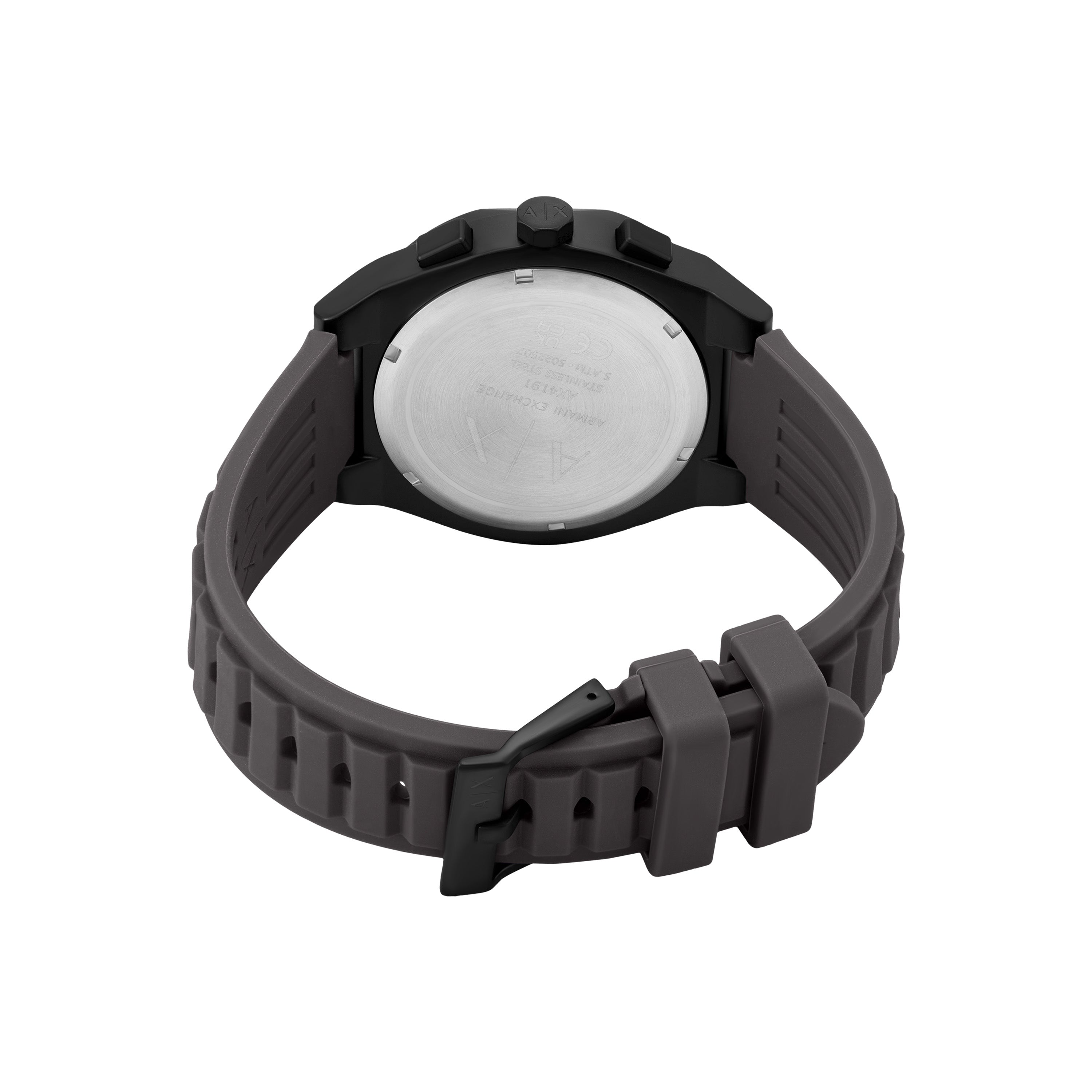 Armani Exchange Sync Chronograph Grey Dial and Rubber Band Men's Watch AX4191